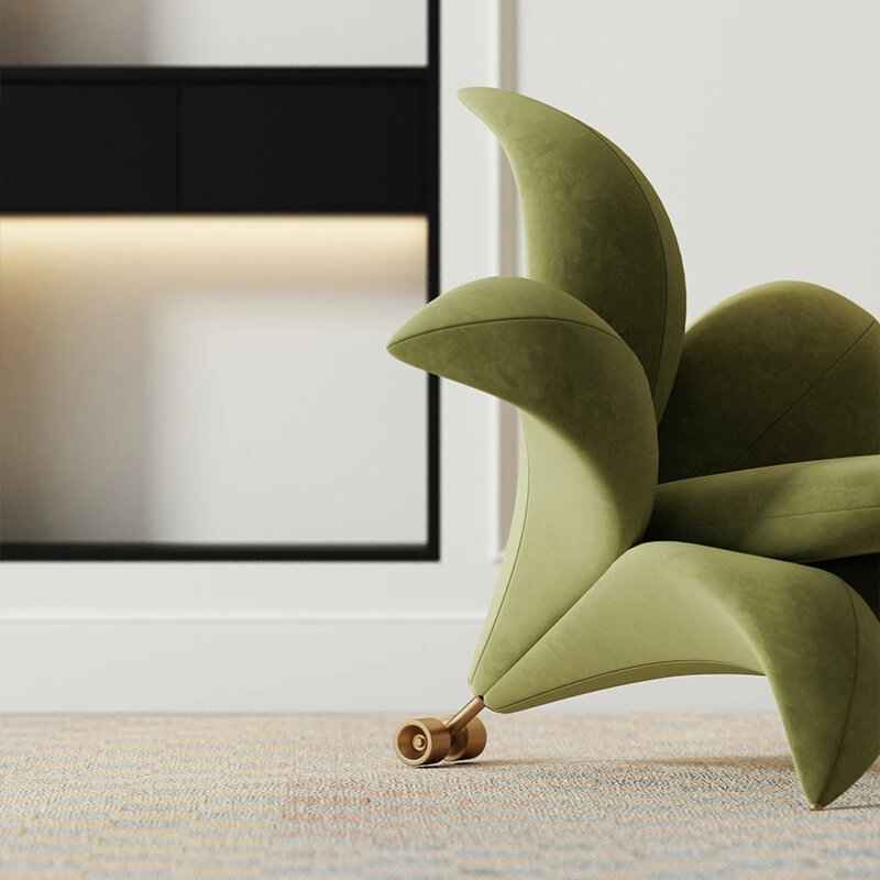 Getsuen Armchair: Delicacy of a Blossoming Lily in Seating