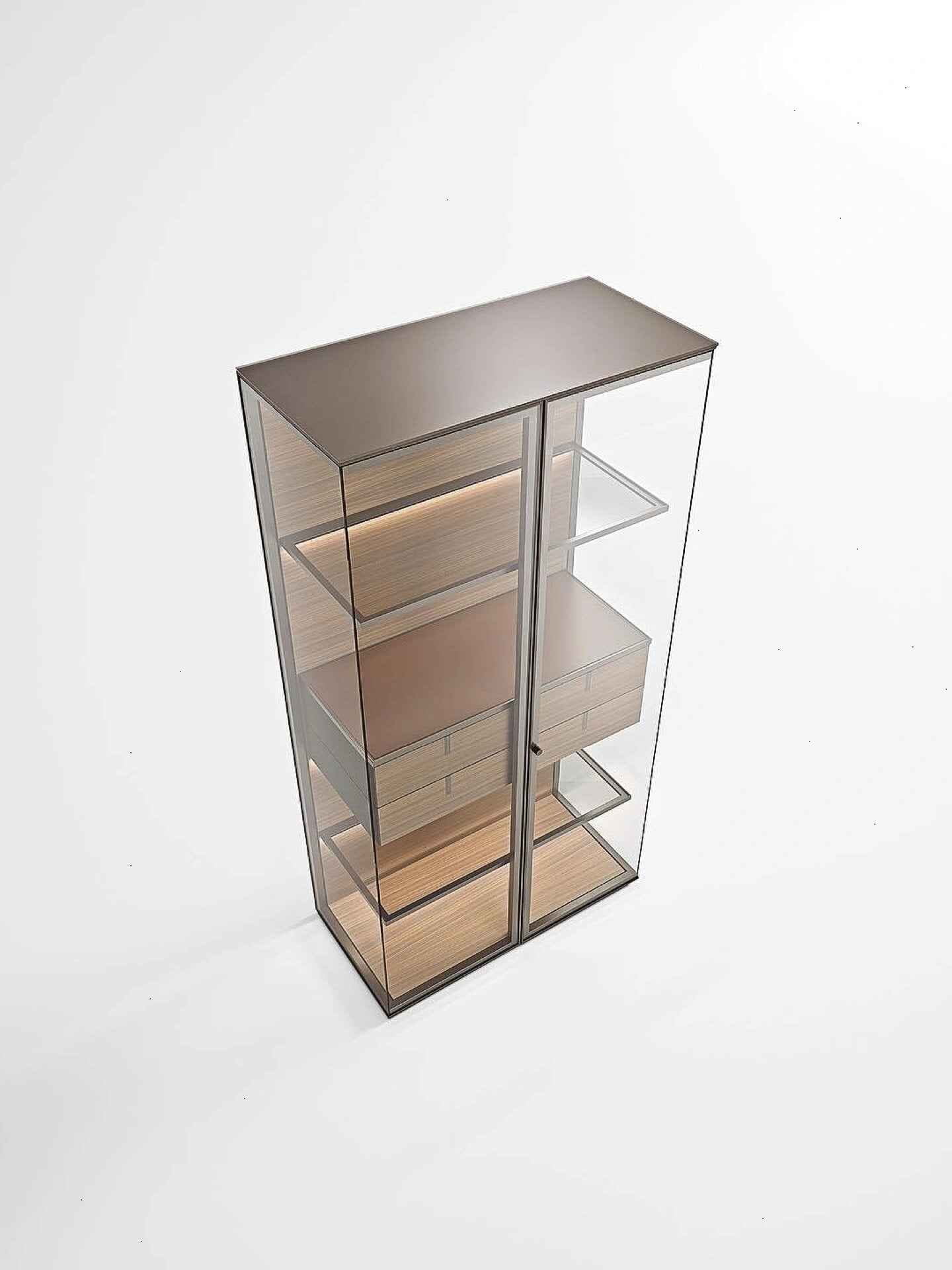Lightweight Yet Sturdy: Aliante Glass Display Cabinet's Modern Design