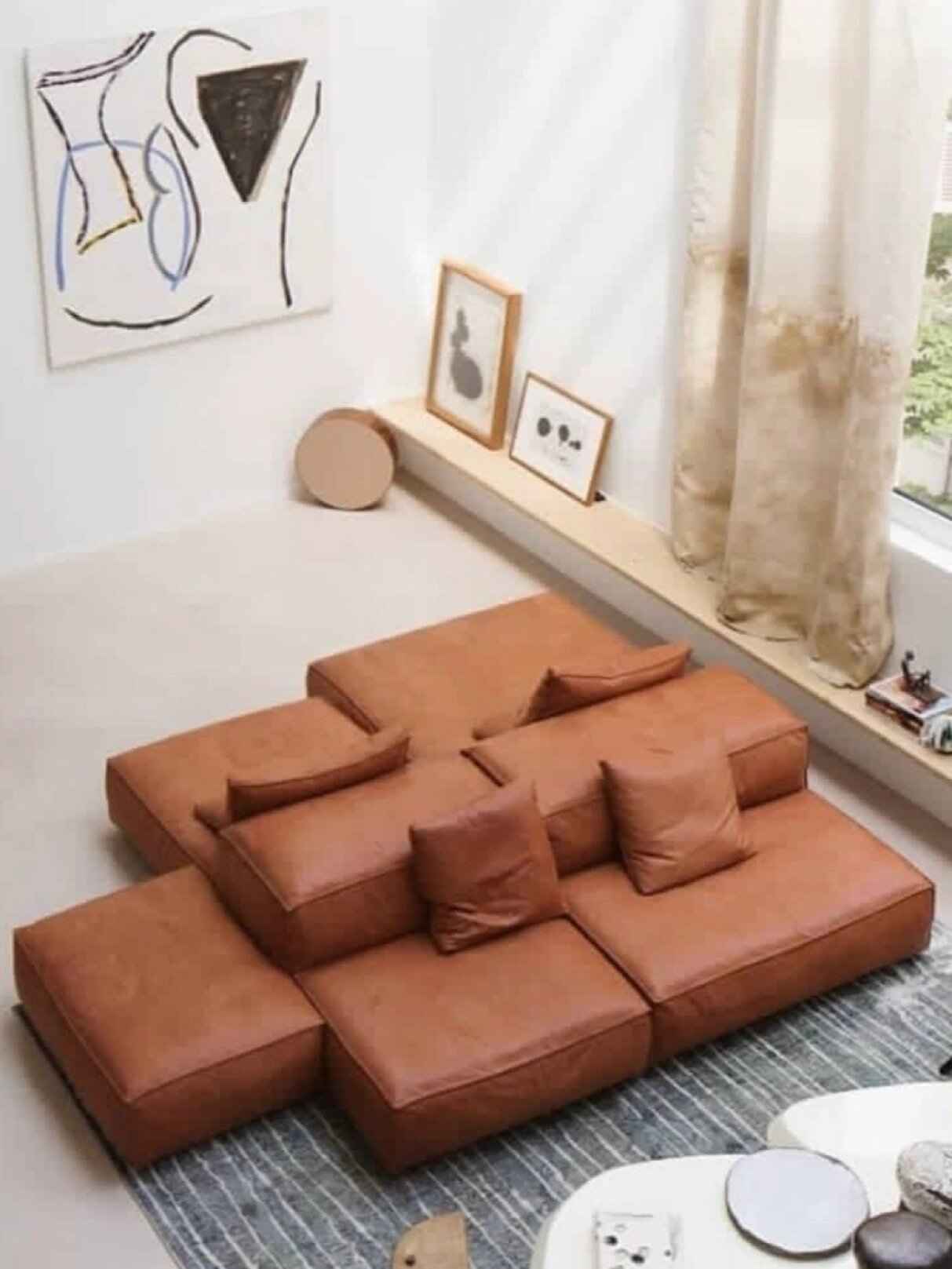 Minimalist Aesthetics: Multi-functional Modular Design of Tofu Block Sofa