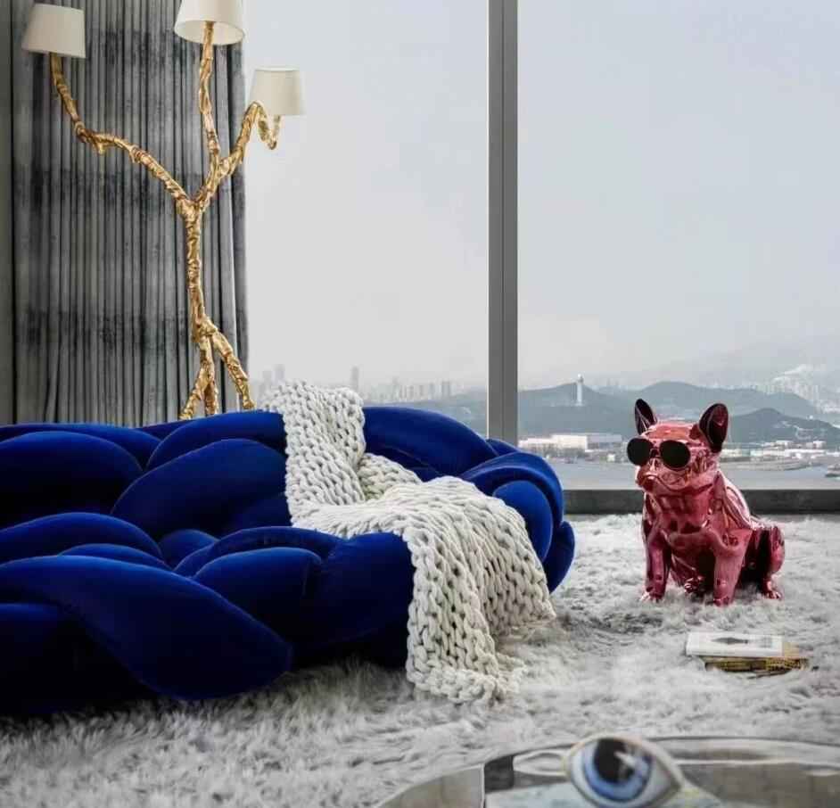 Boa Velvet Sofa: Luxurious Woven Nest, Free-Embrace Comfort Experience