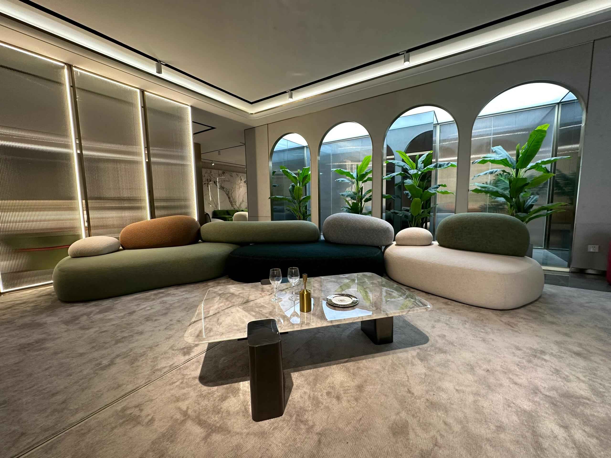 Infinite Creativity: Flexible Modular System of Pebble Sofas