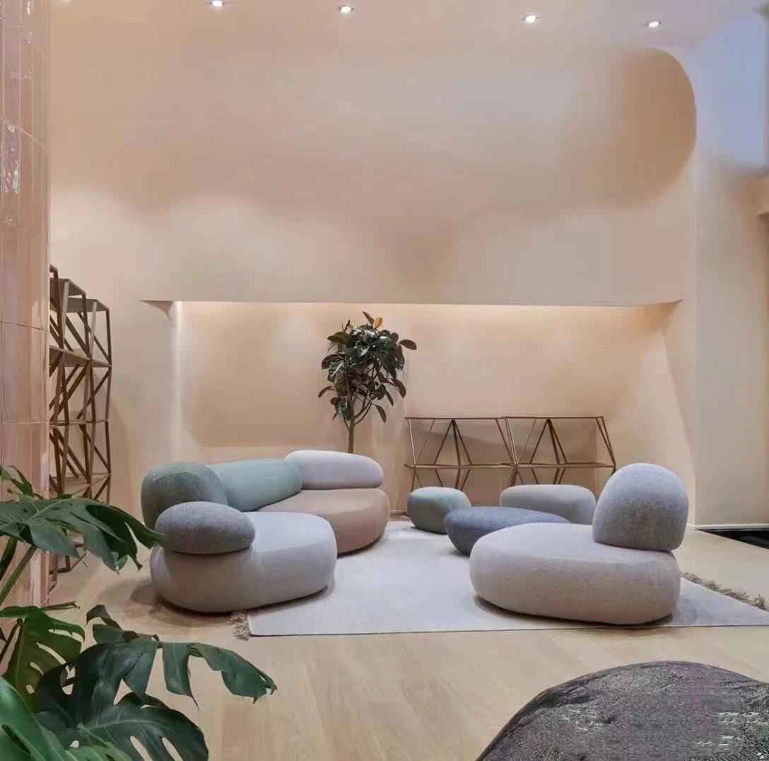 Infinite Creativity: Flexible Modular System of Pebble Sofas