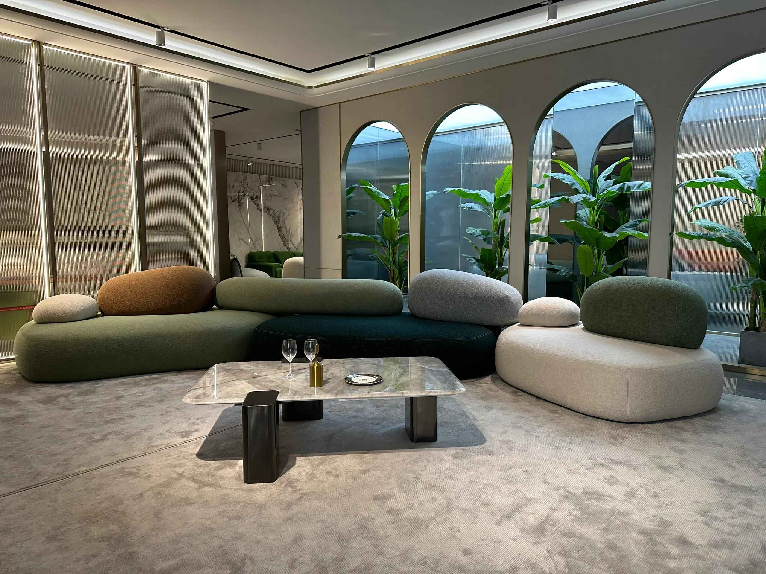 Infinite Creativity: Flexible Modular System of Pebble Sofas