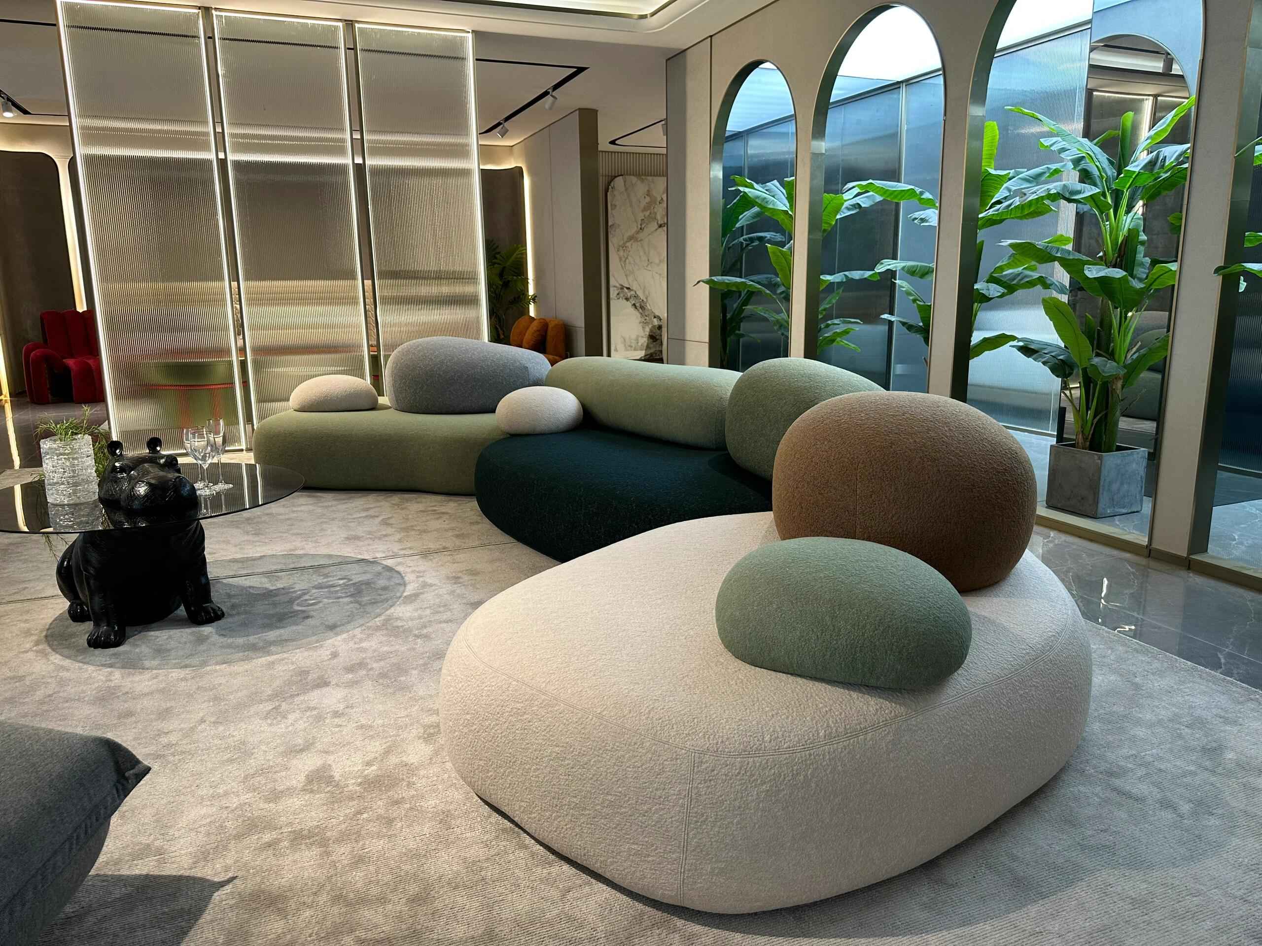Infinite Creativity: Flexible Modular System of Pebble Sofas