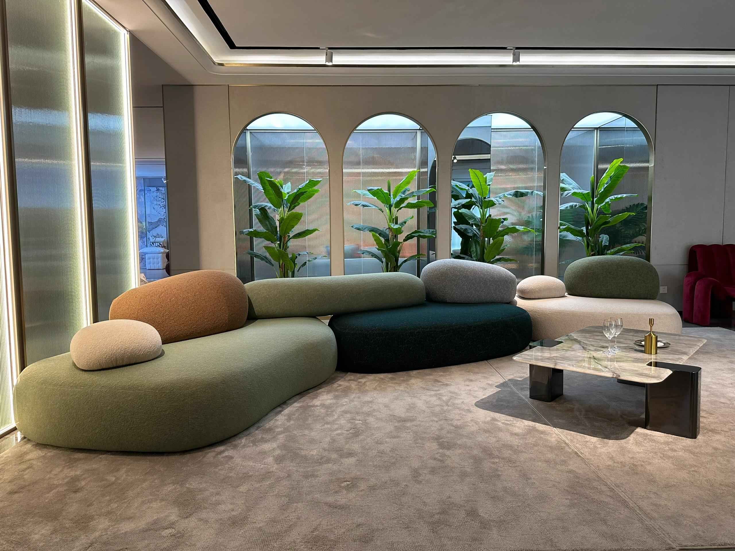 Infinite Creativity: Flexible Modular System of Pebble Sofas