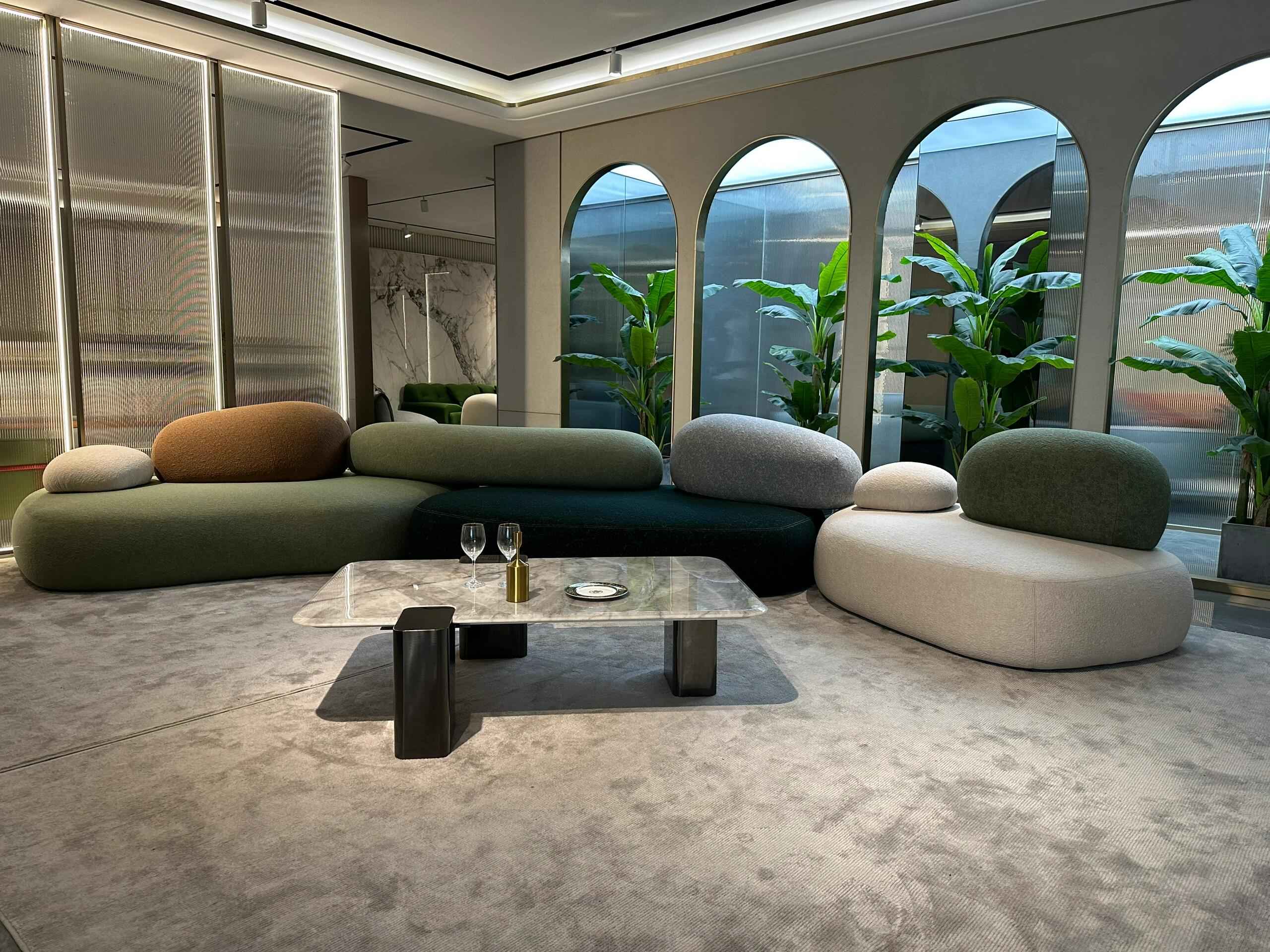 Infinite Creativity: Flexible Modular System of Pebble Sofas