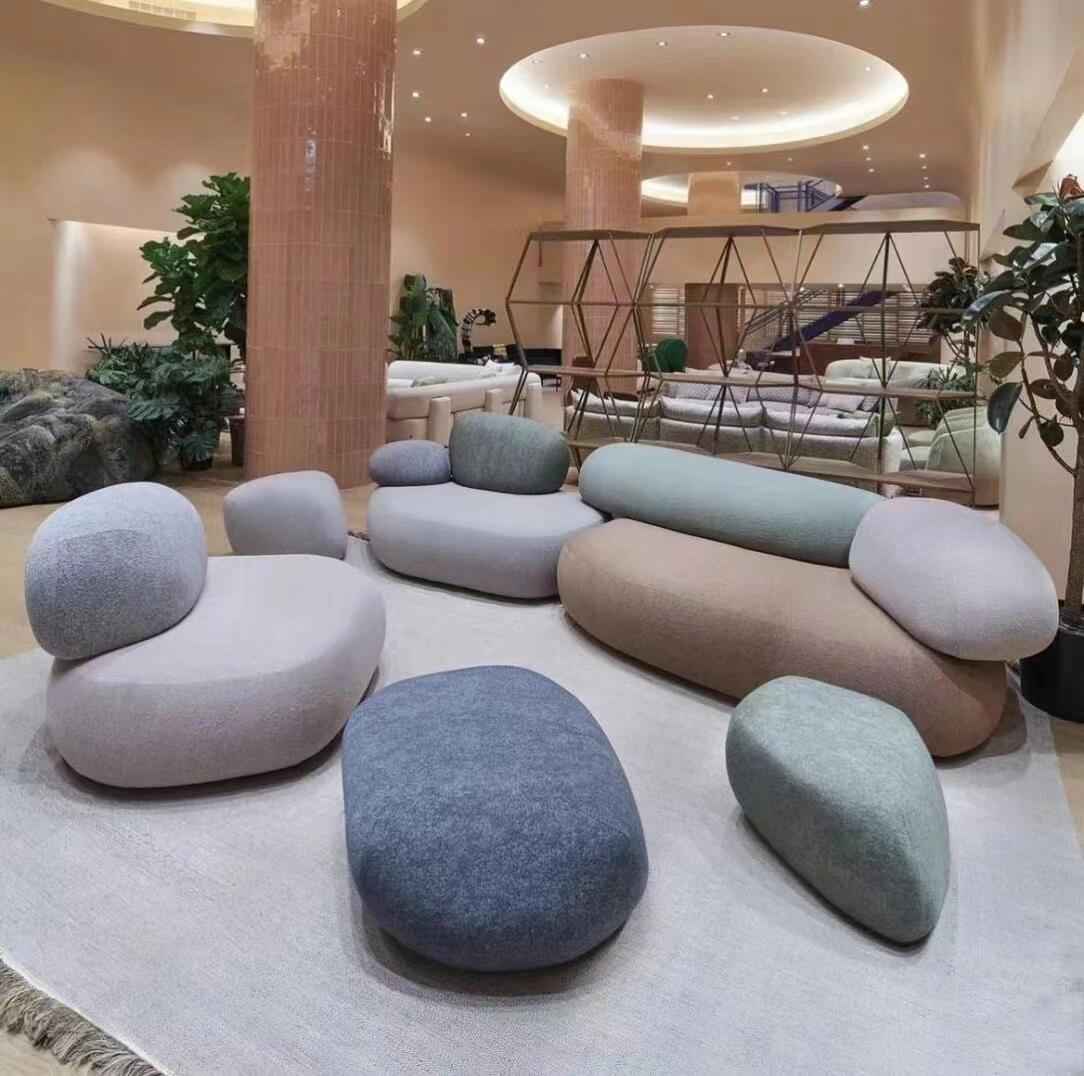 Infinite Creativity: Flexible Modular System of Pebble Sofas