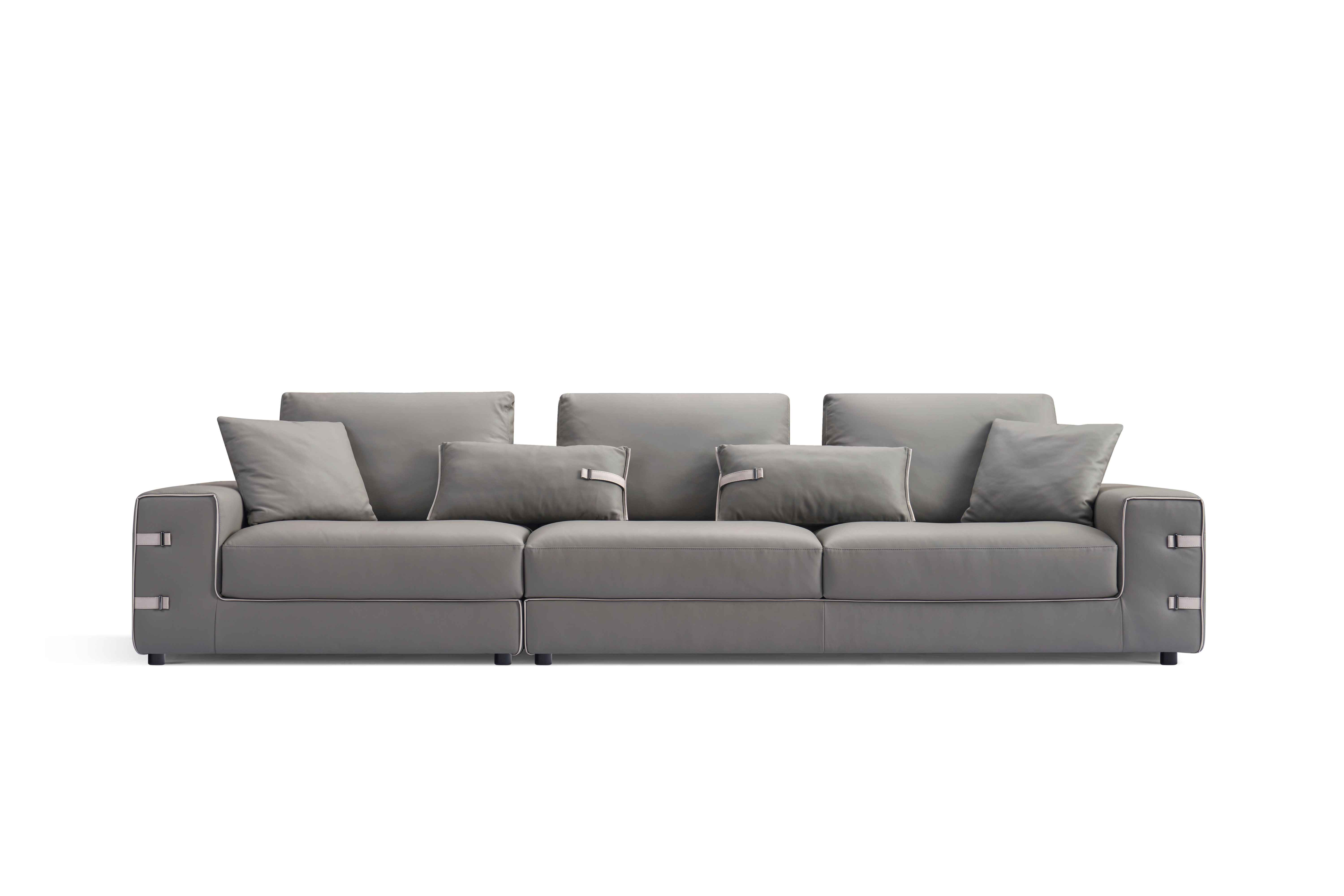 Italian minimalist sofa and multi-functional throw pillow combination VJ5-2101 sofa