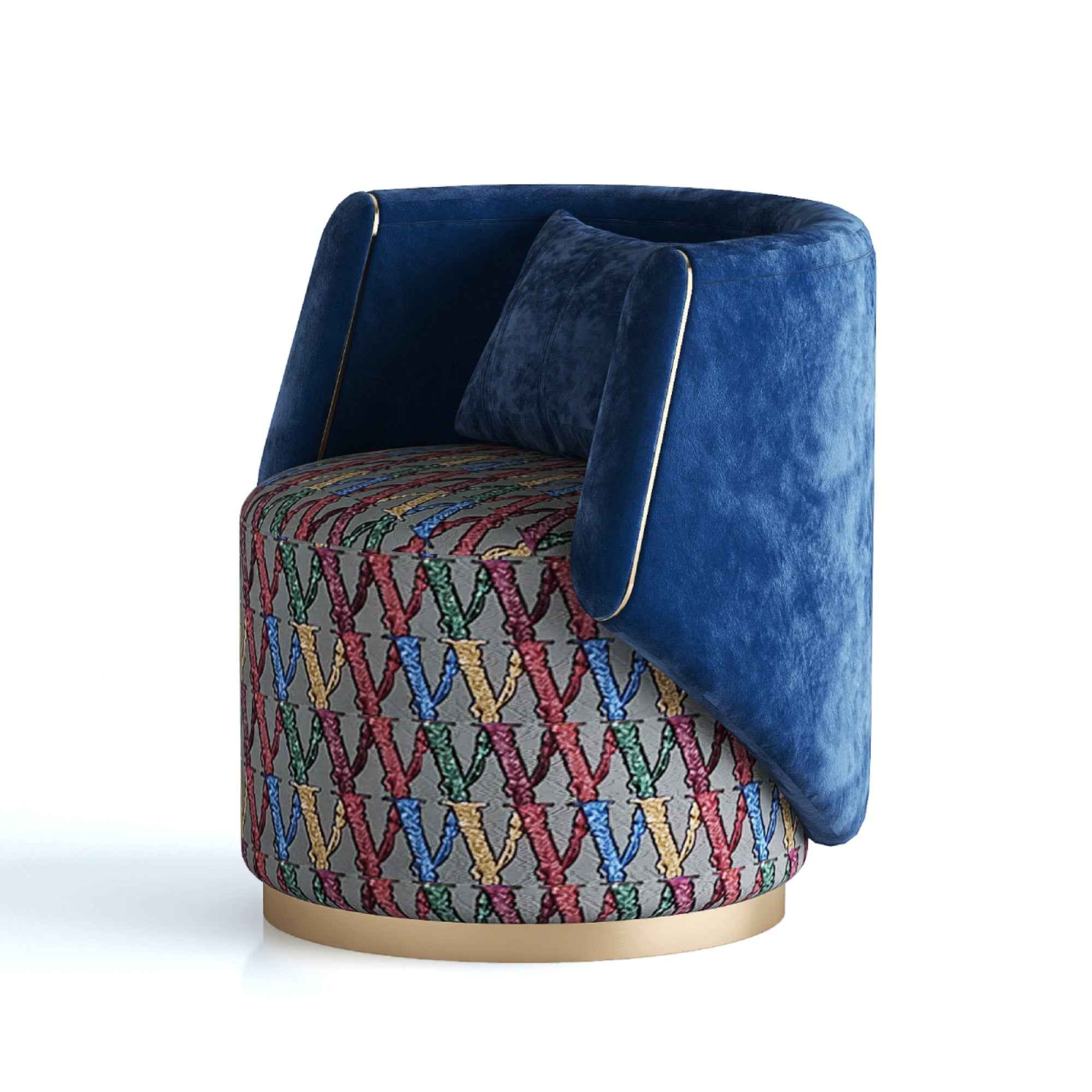 ltalian ILight Luxury Rmbroidery Fabric Leisure Chair WH310SF11B Lounger chair