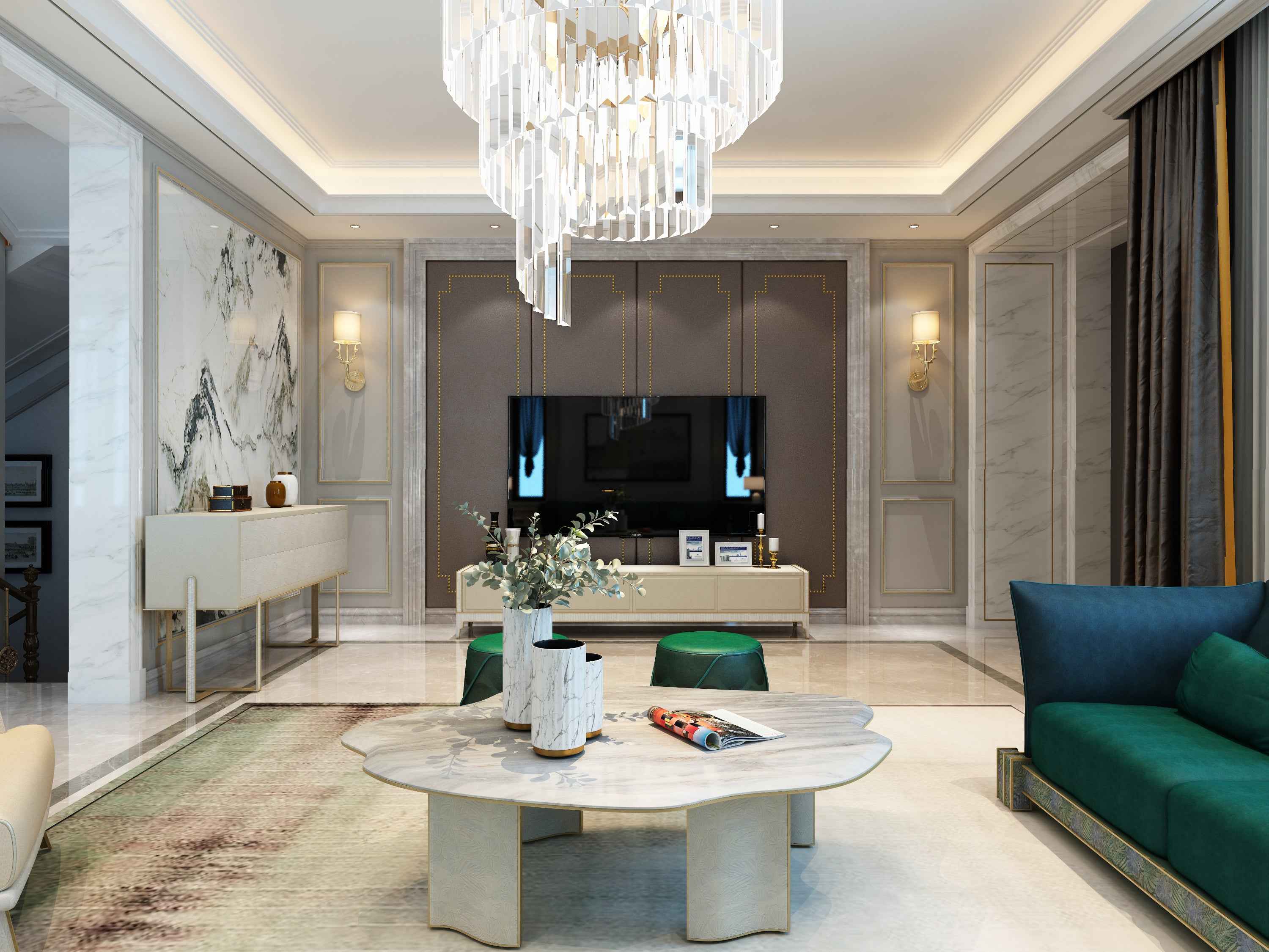 APTC-2597 Lrregular coffee table