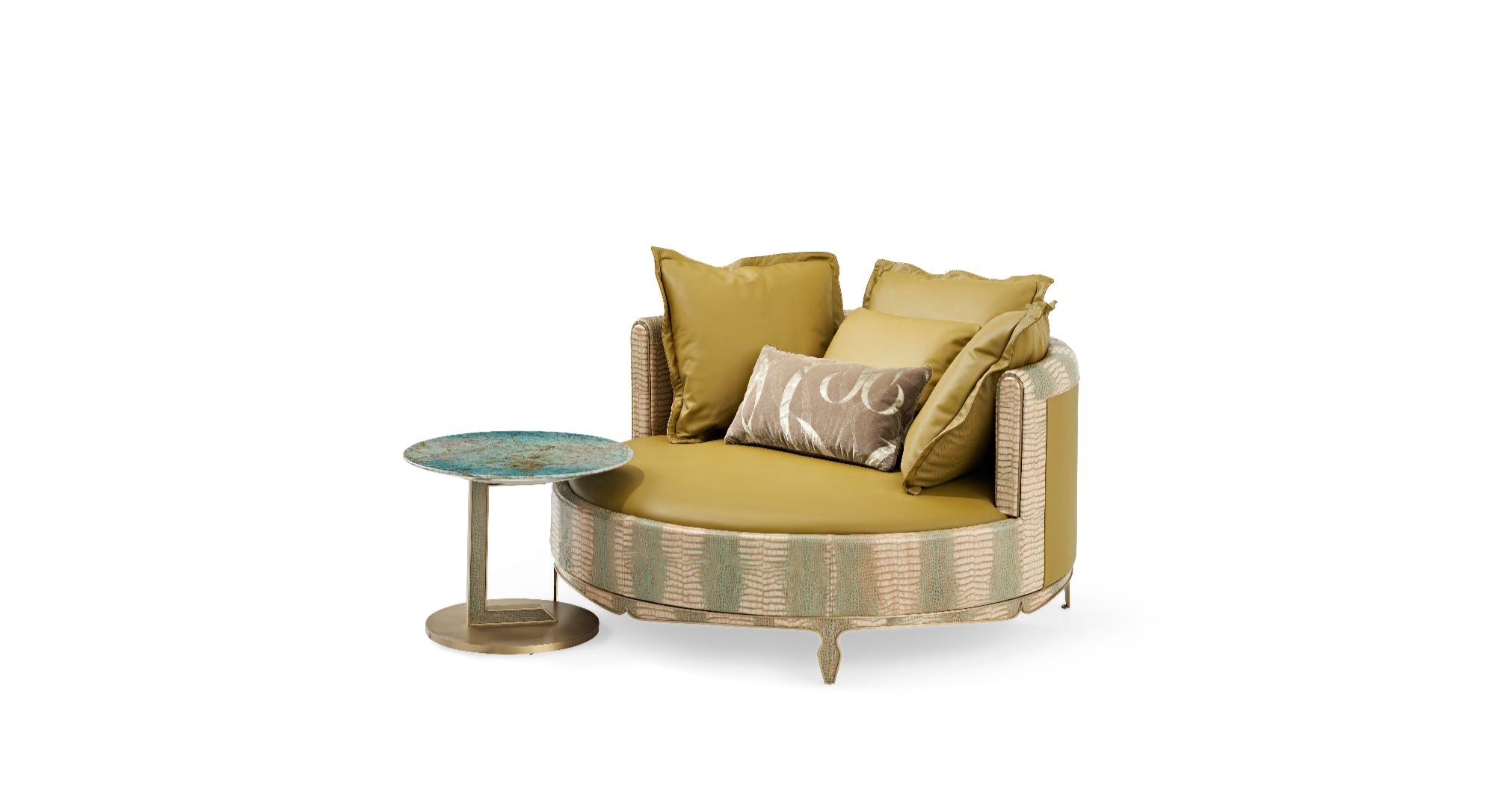 APTS-2258 Round Toffee Sofa - Stylish and Comfortable Living Room Furniture - Chiuchiufurniture