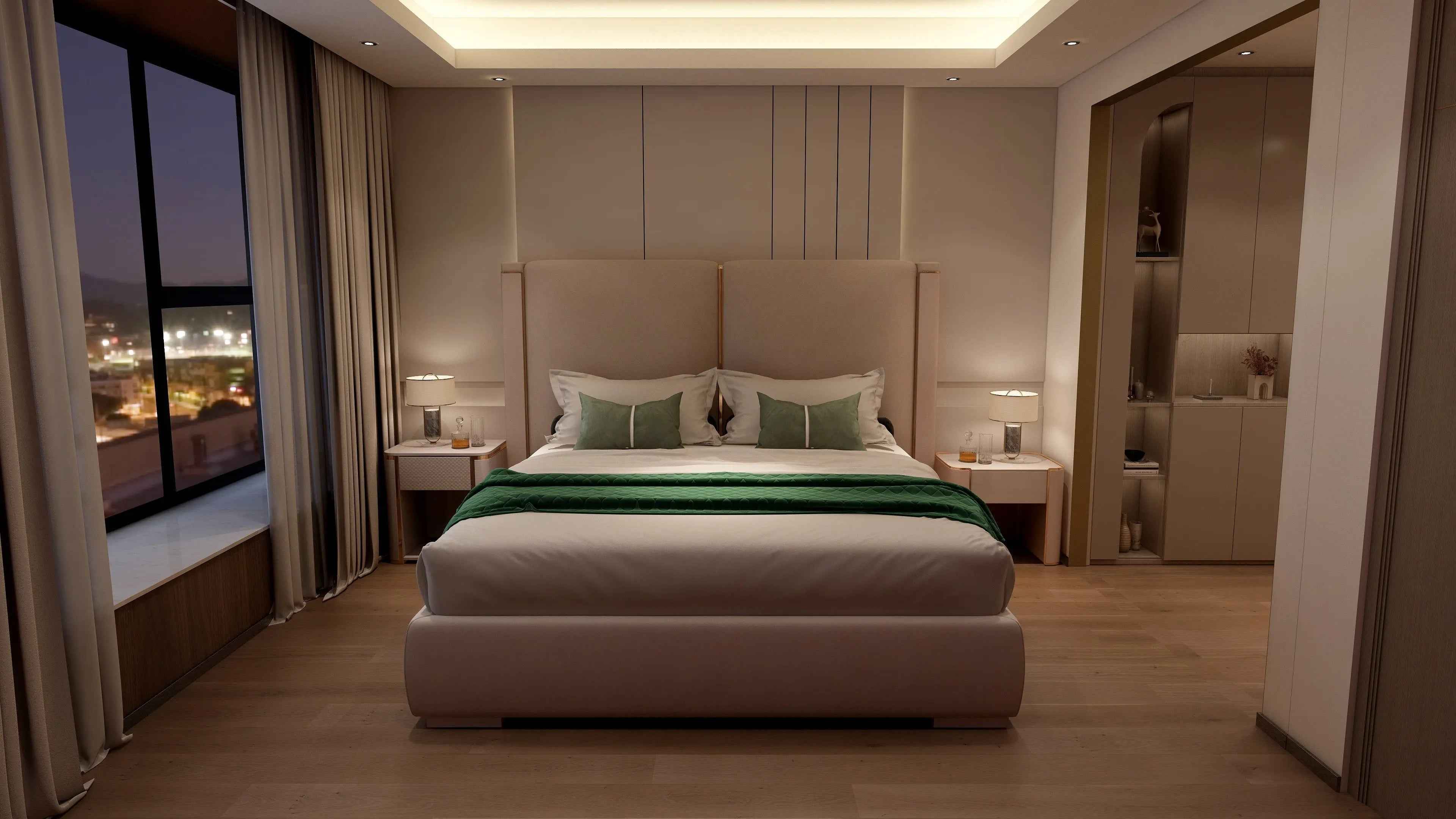 Bedroom Bedside Table With Drawer Modern Nightstand W009B11 Fendi style bedside table