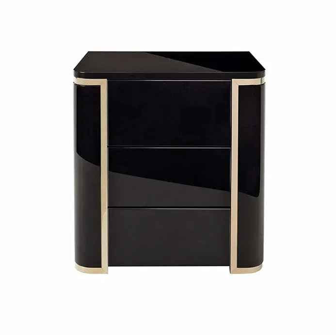 Bedroom Bedside Table With Drawer Modern Nightstand W009B11 Fendi style bedside table