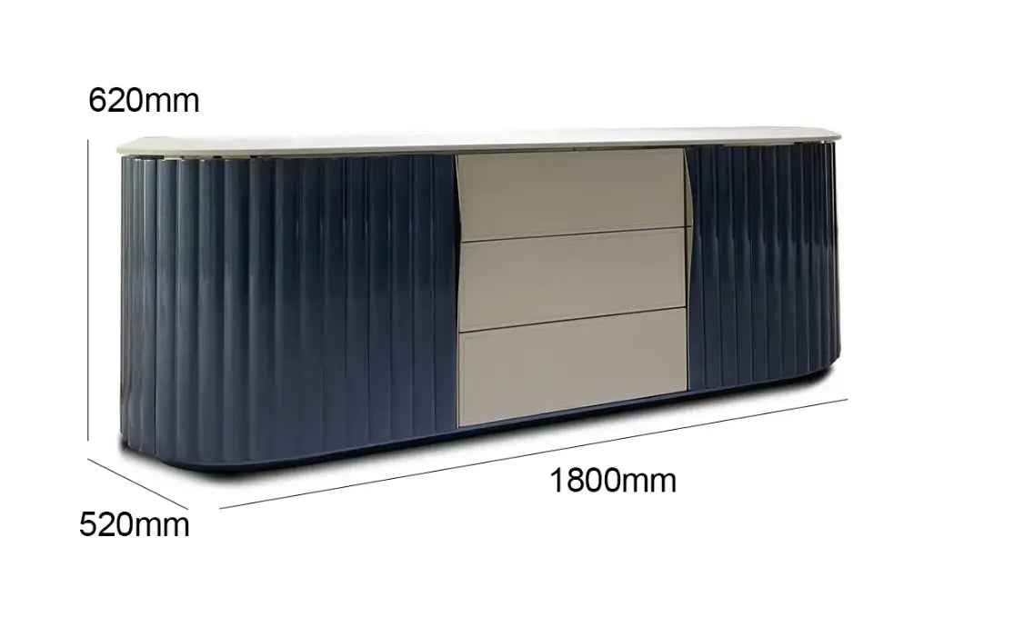 Blue Jade Marble TV Cabinet - Luxury and Elegance for Your Home W018H12 Bentley TV Cabinet