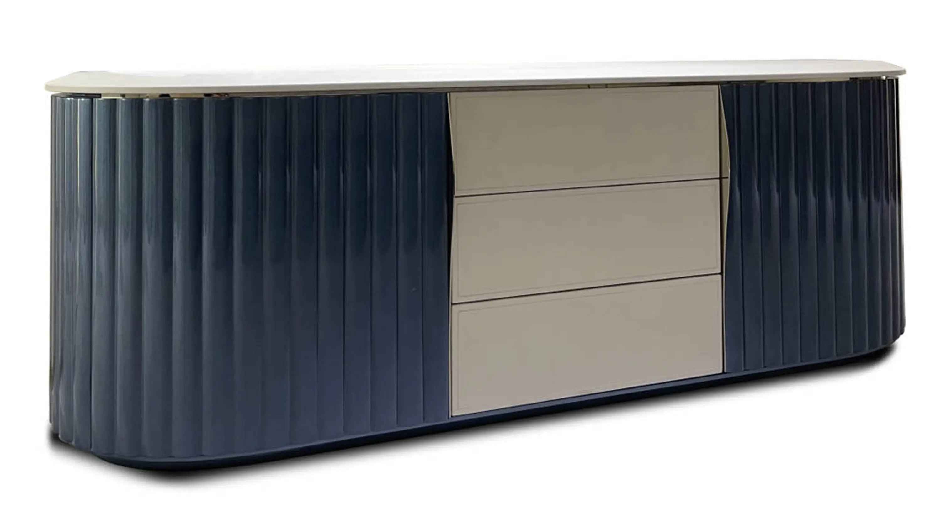 Blue Jade Marble TV Cabinet - Luxury and Elegance for Your Home W018H12 Bentley TV Cabinet