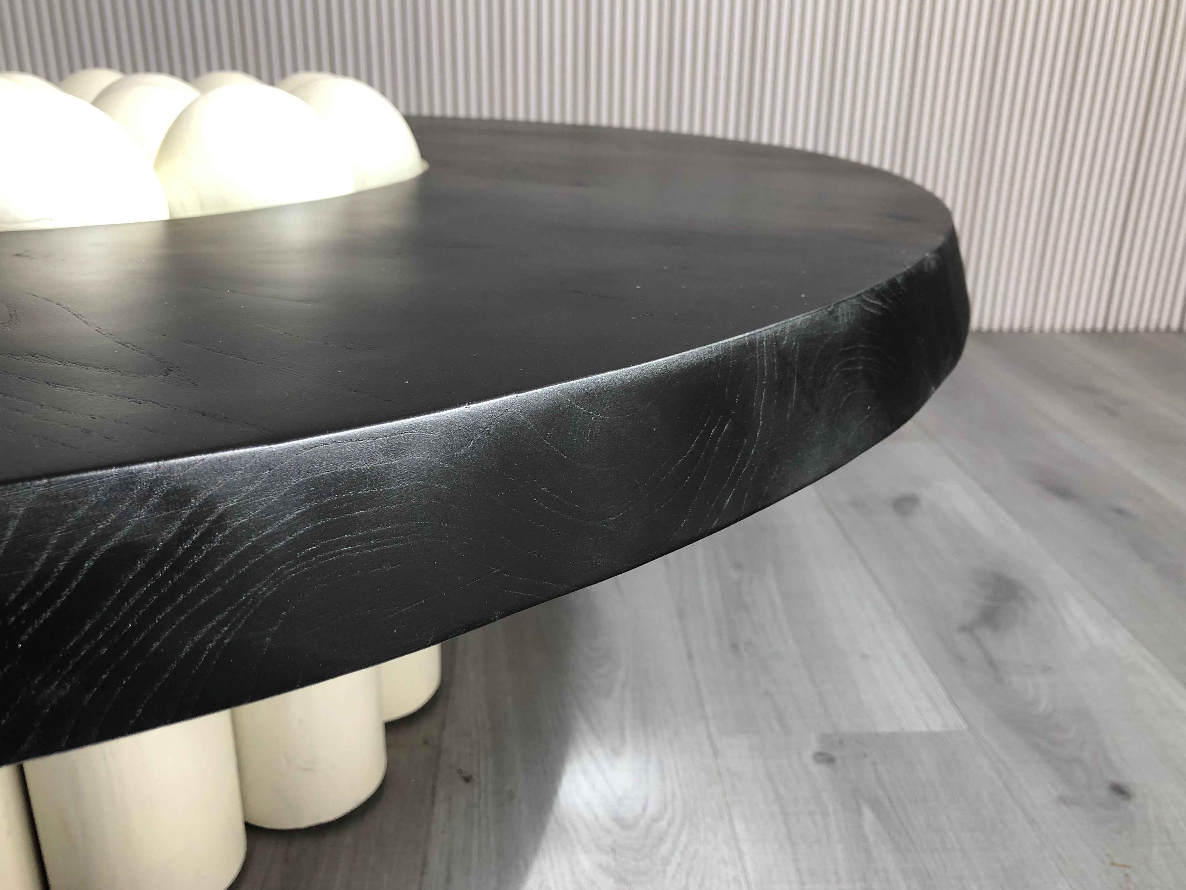 CJ-426 Marble solid wood round coffee table