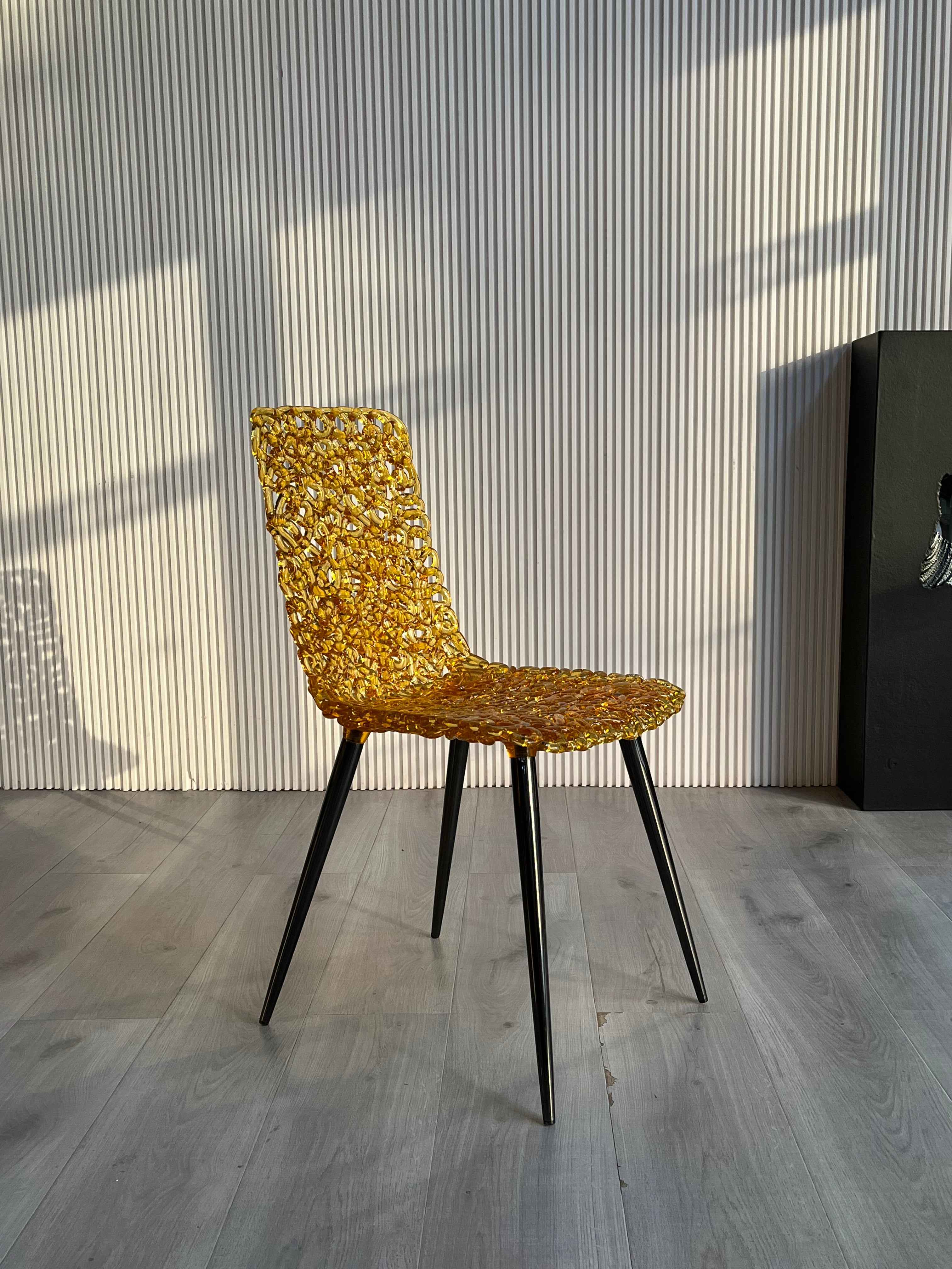 CY-371-1 Amber Fibre Optic Chair