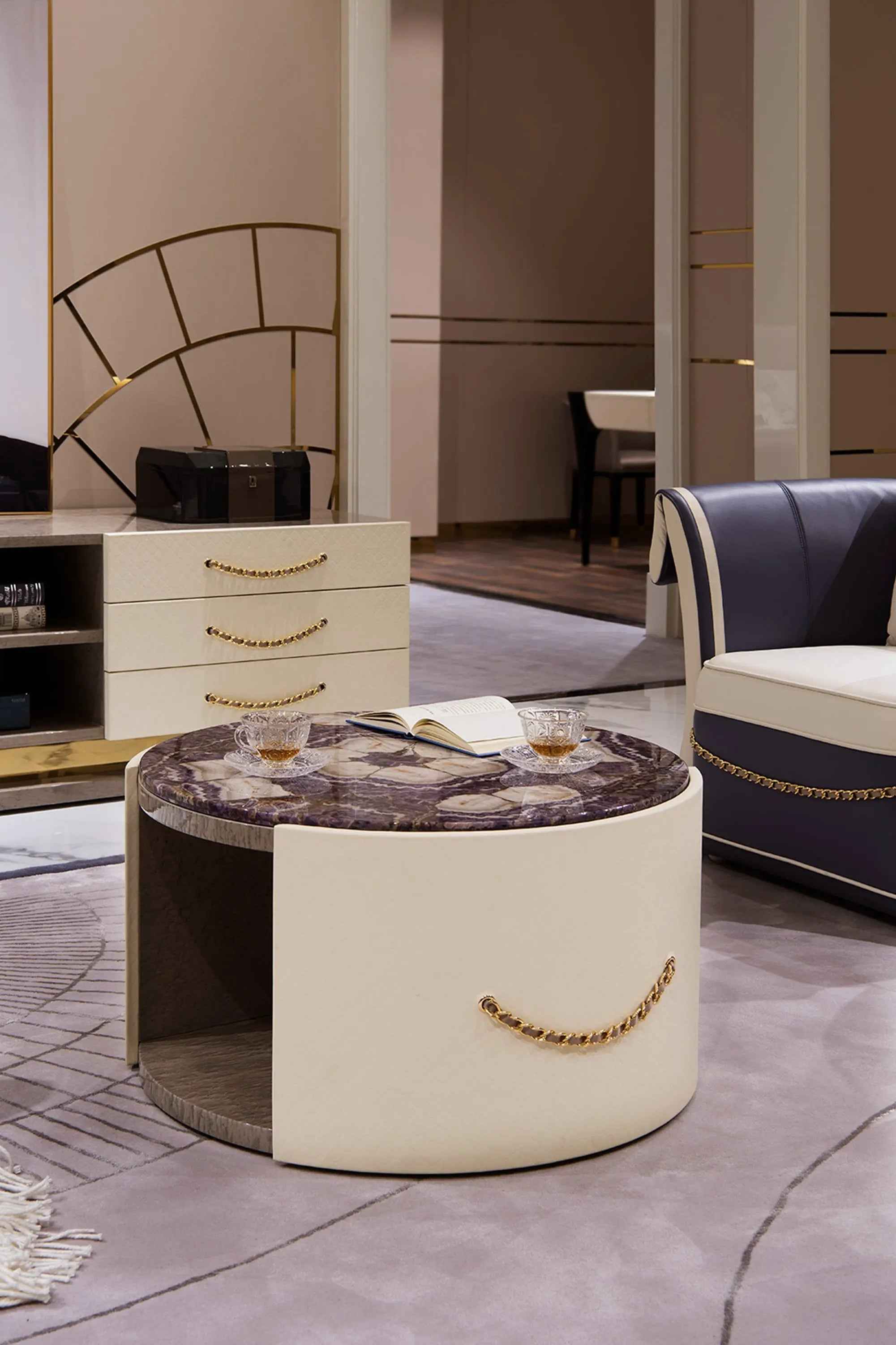 Classic light luxury style Bentley W005H2 Coffee Table Tea table Coner table