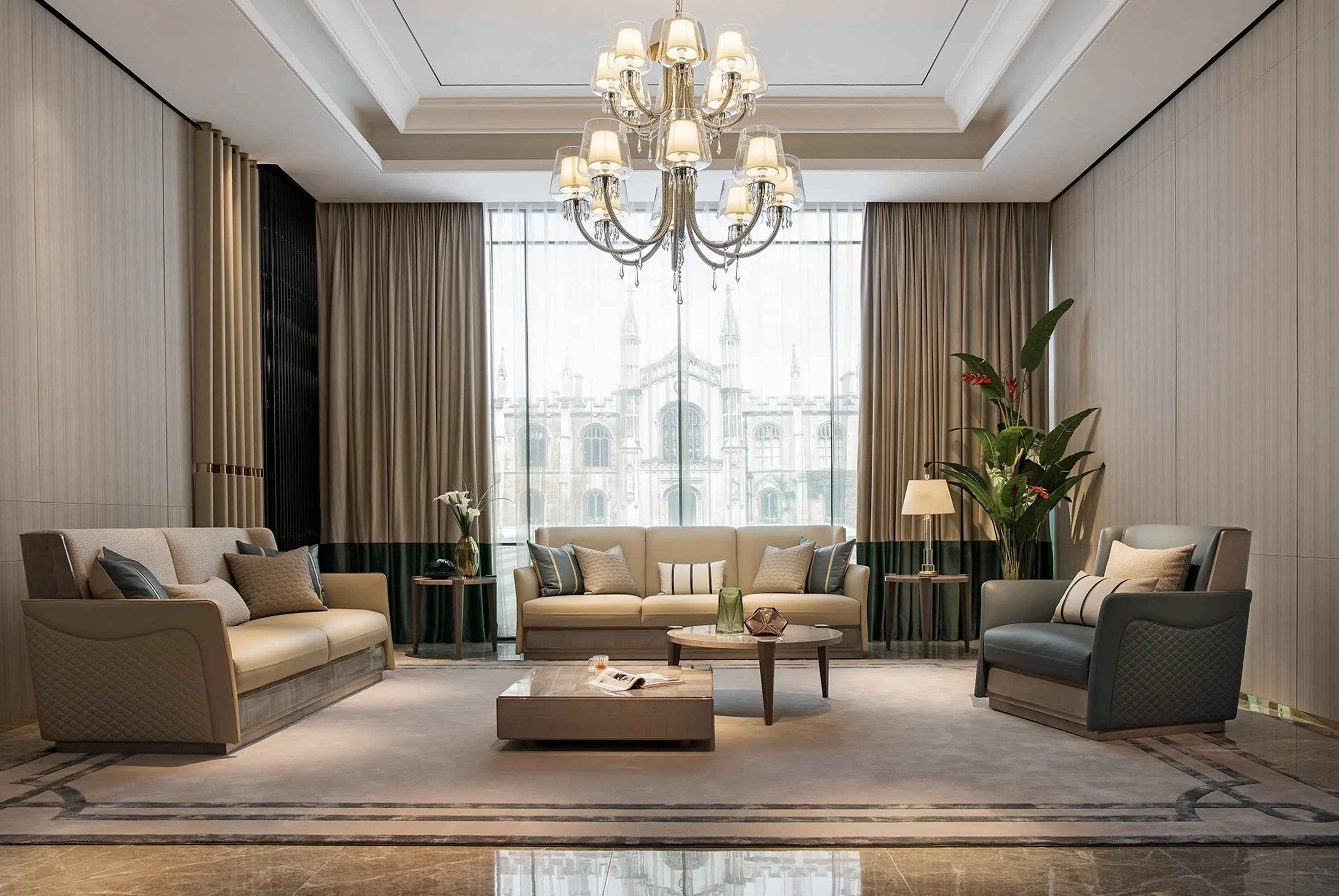 Classic light luxury style Bentley W009H1-1 W009H2-2 Coffee Table Tea table Coner table