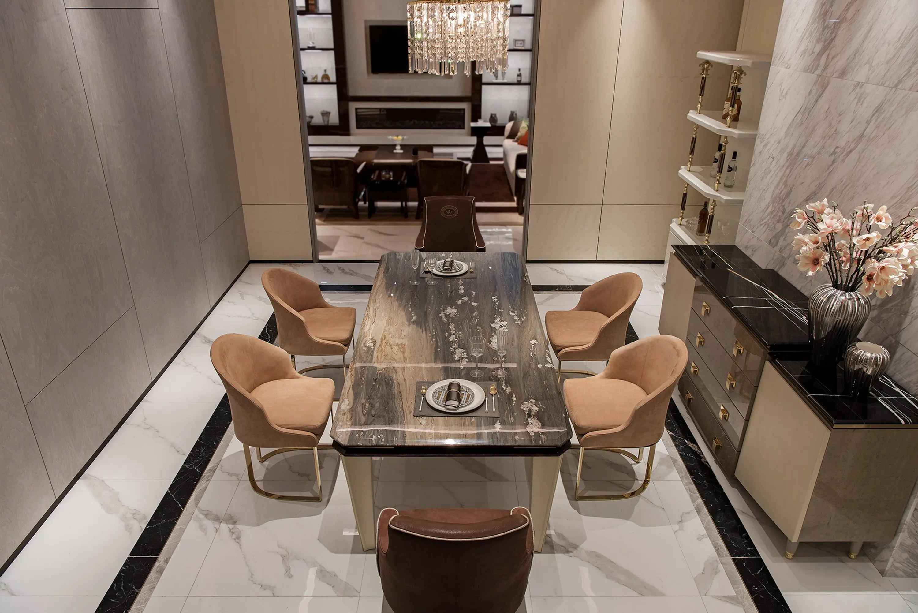 Classic light luxury style Bentley style W002D5C dining chair Leisure Chair Single Chair