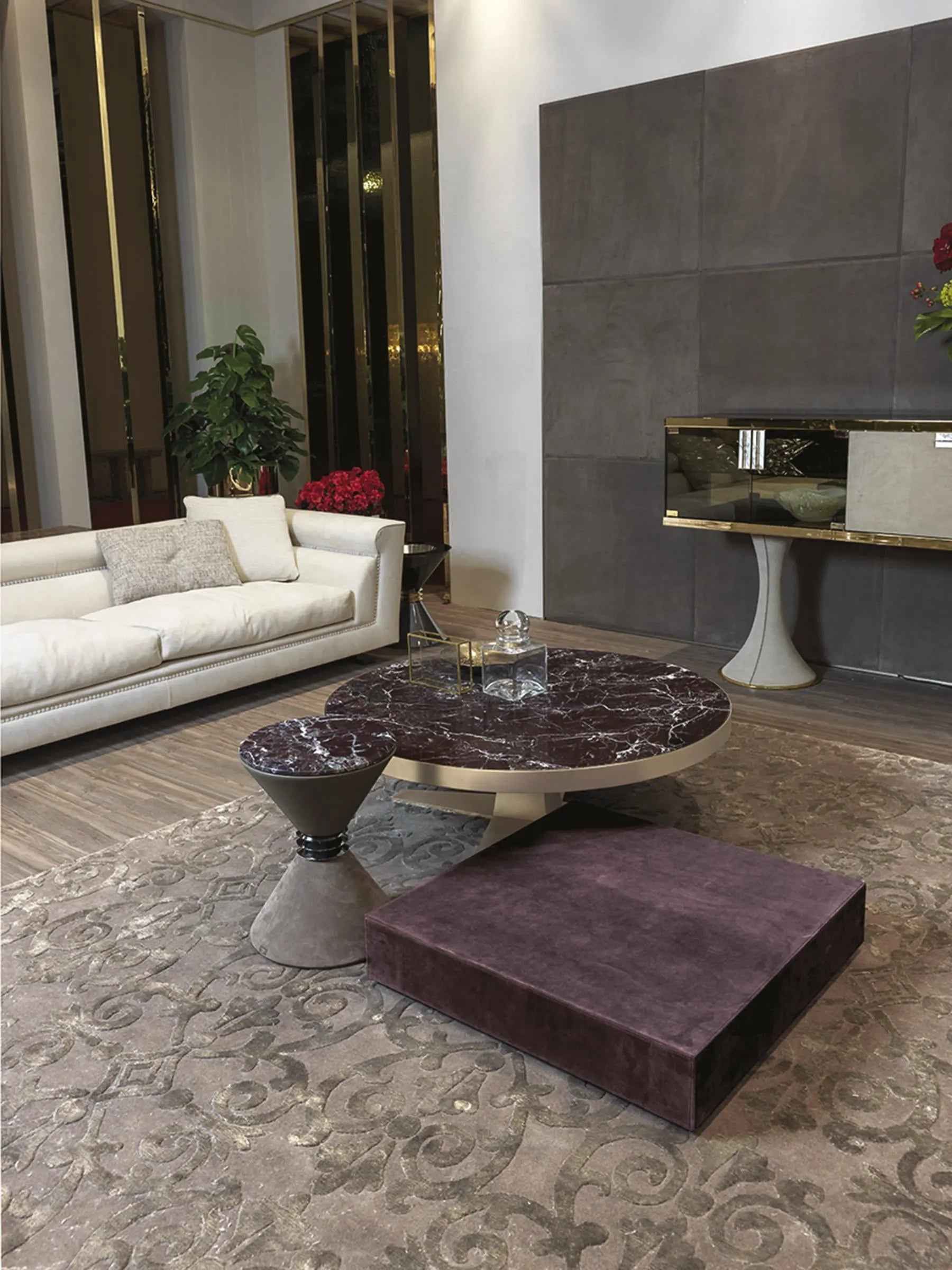 Classic light luxury style W002H6B W002H6C Longhi style Angie Coffee Table Tea table Coner table