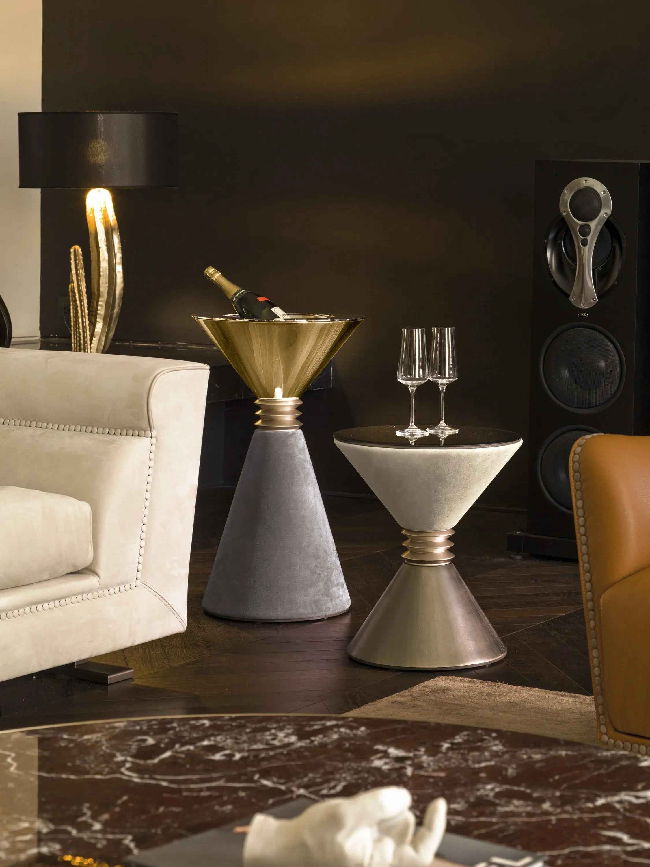 Classic light luxury style W002H6B W002H6C Longhi style Angie Coffee Table Tea table Coner table