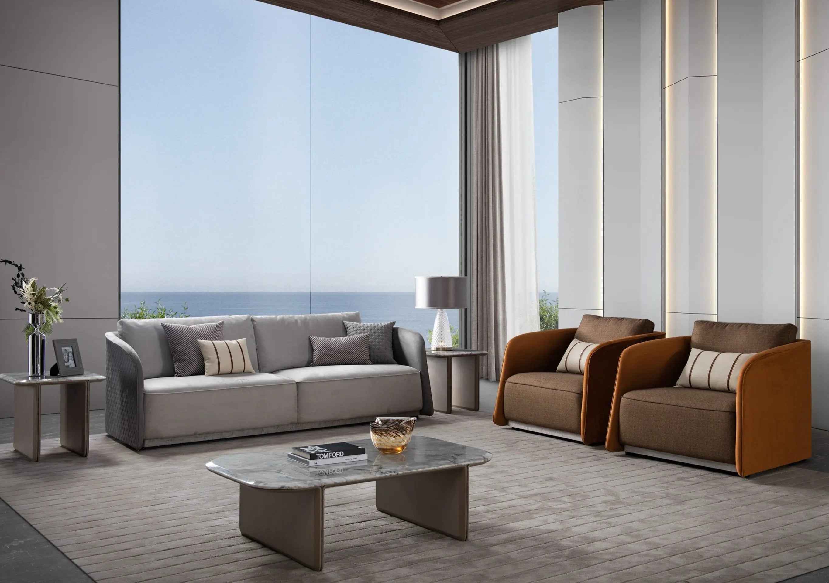 Classic light luxury style W003H1B Bentley style Tadley Coffee And Side Tables, Coffee Table Tea table Coner table