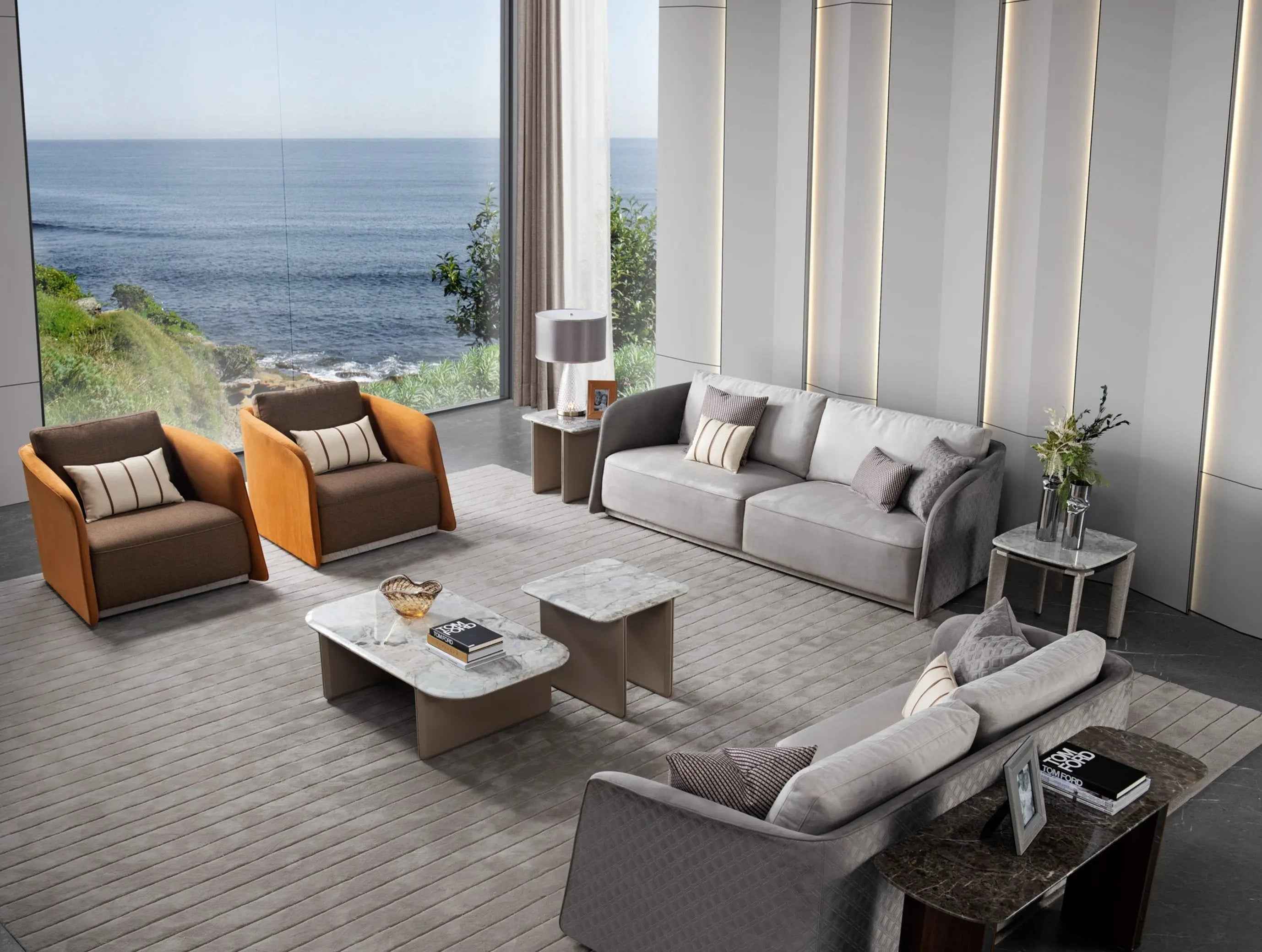 Classic light luxury style W003H1B Bentley style Tadley Coffee And Side Tables, Coffee Table Tea table Coner table