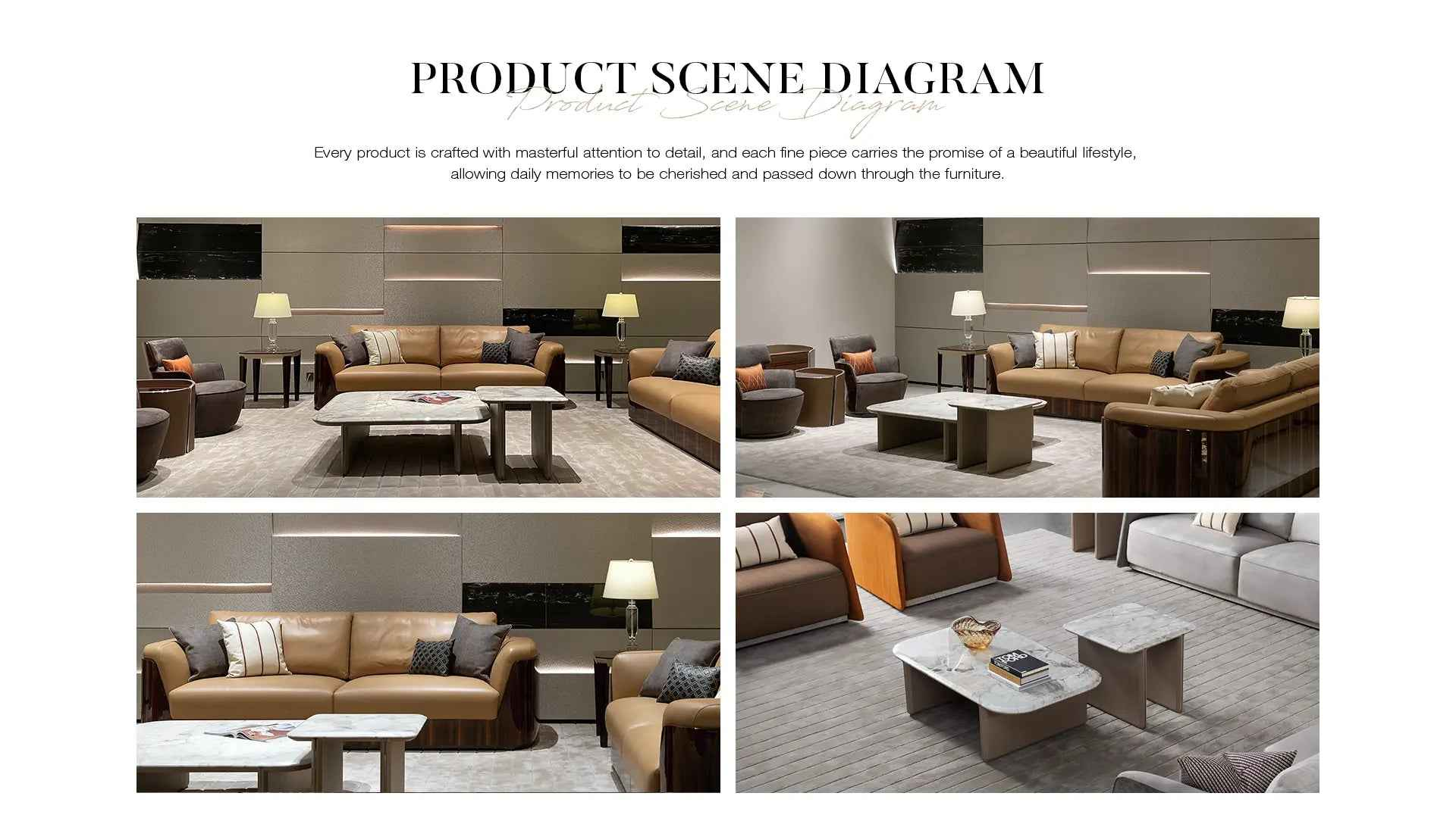 Classic light luxury style W003H1B Bentley style Tadley Coffee And Side Tables, Coffee Table Tea table Coner table