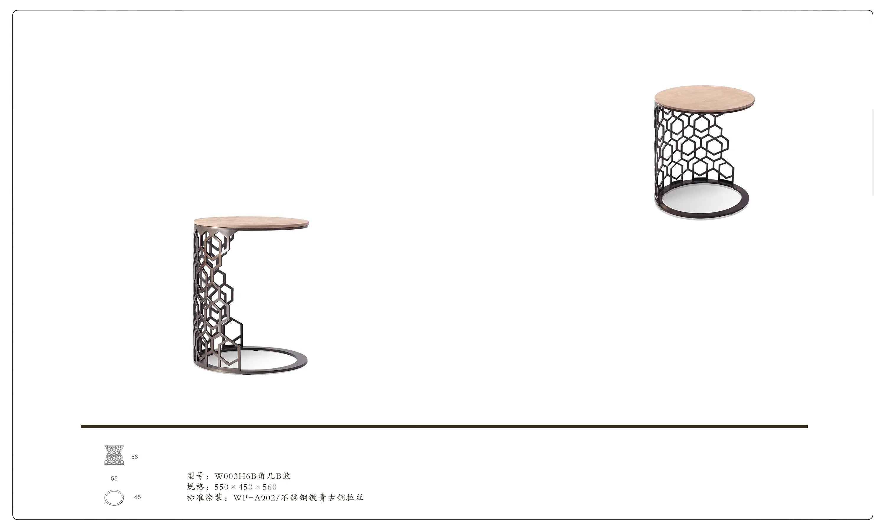 Classic light luxury style W003H6B Longhi style Martin Coffee Table Tea table Coner table W