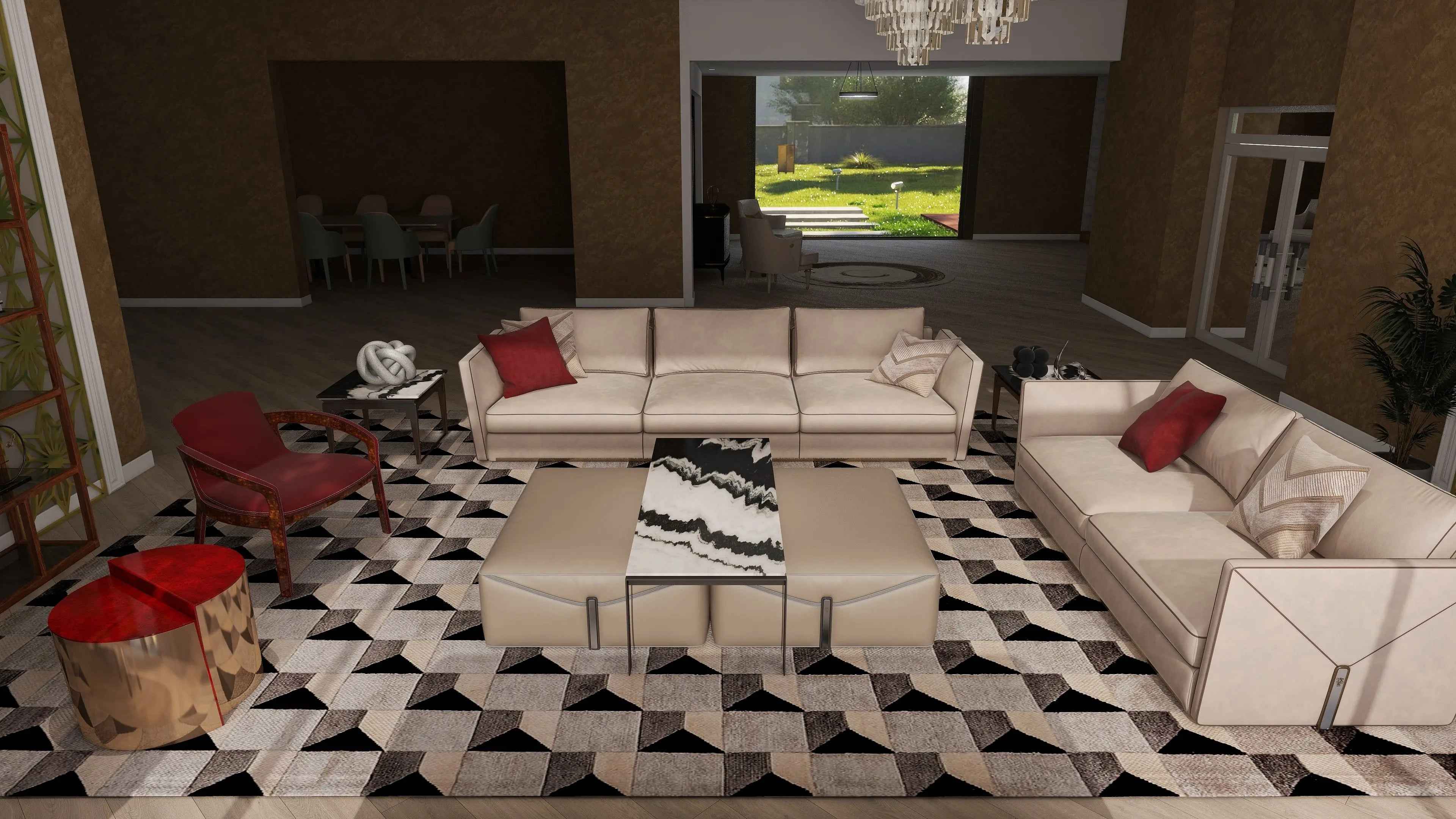 Classic light luxury style W011H3 Visionnaire style Atreyu Coffee Table Tea table Coner table