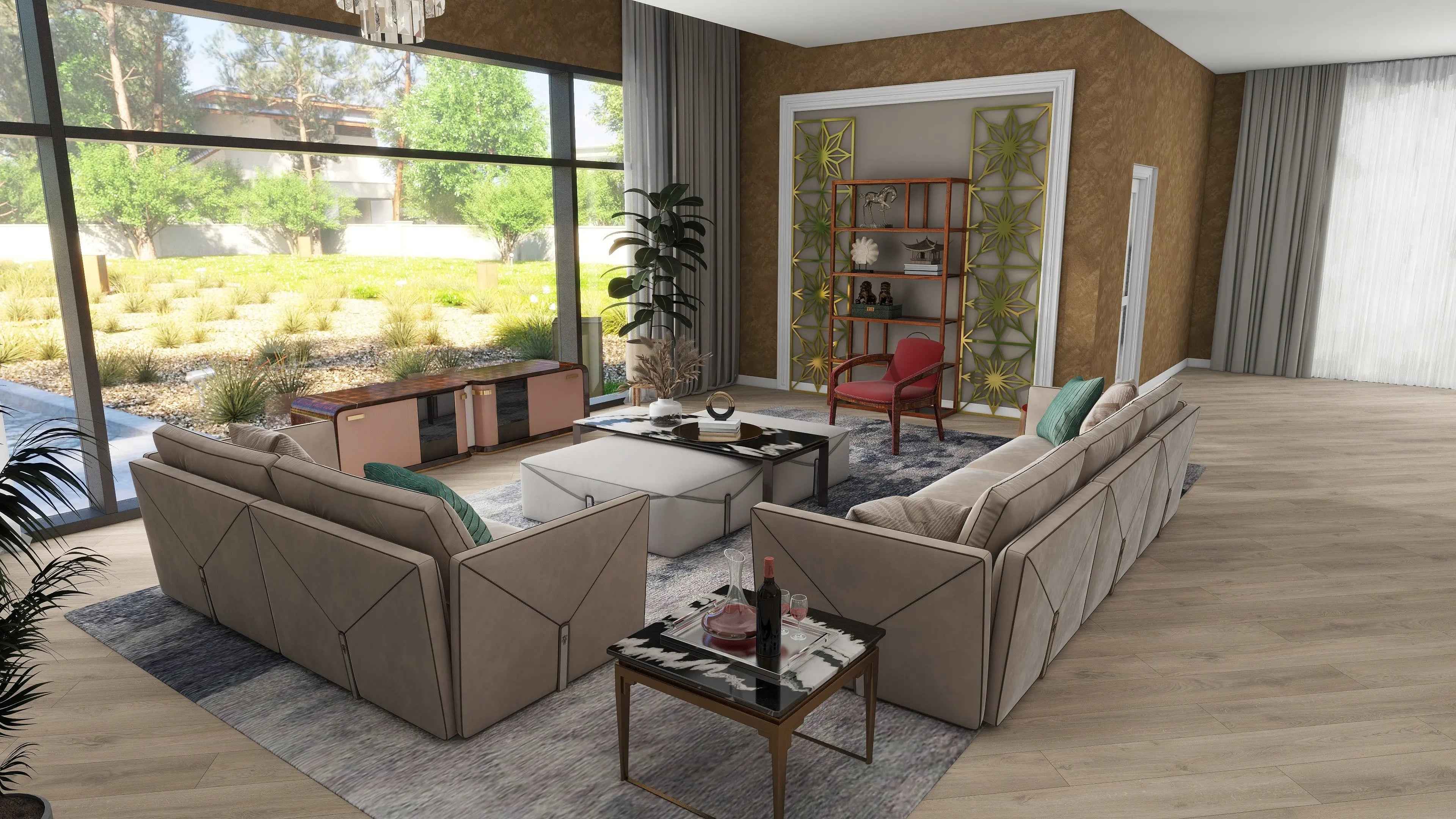 Classic light luxury style W011H3 Visionnaire style Atreyu Coffee Table Tea table Coner table