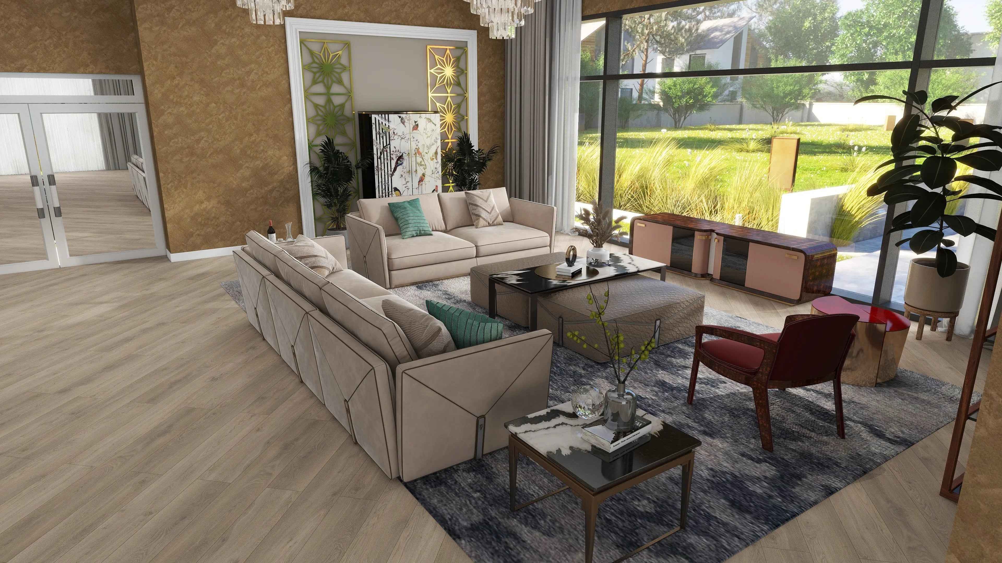 Classic light luxury style W011H3 Visionnaire style Atreyu Coffee Table Tea table Coner table