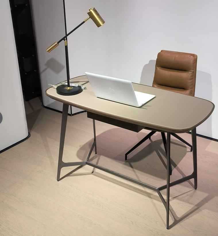 DZ-138 Minimalism Bookcase desk Microfiber saddle leather