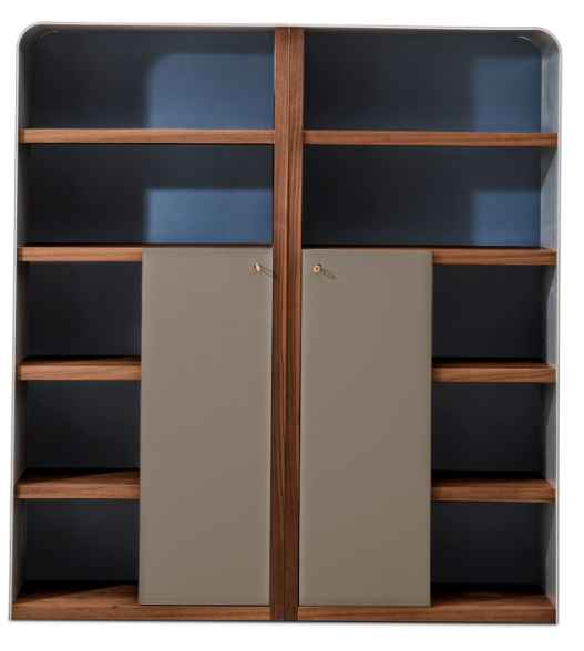 SJ-1003 Minimalism Bookcase desk saddle leather