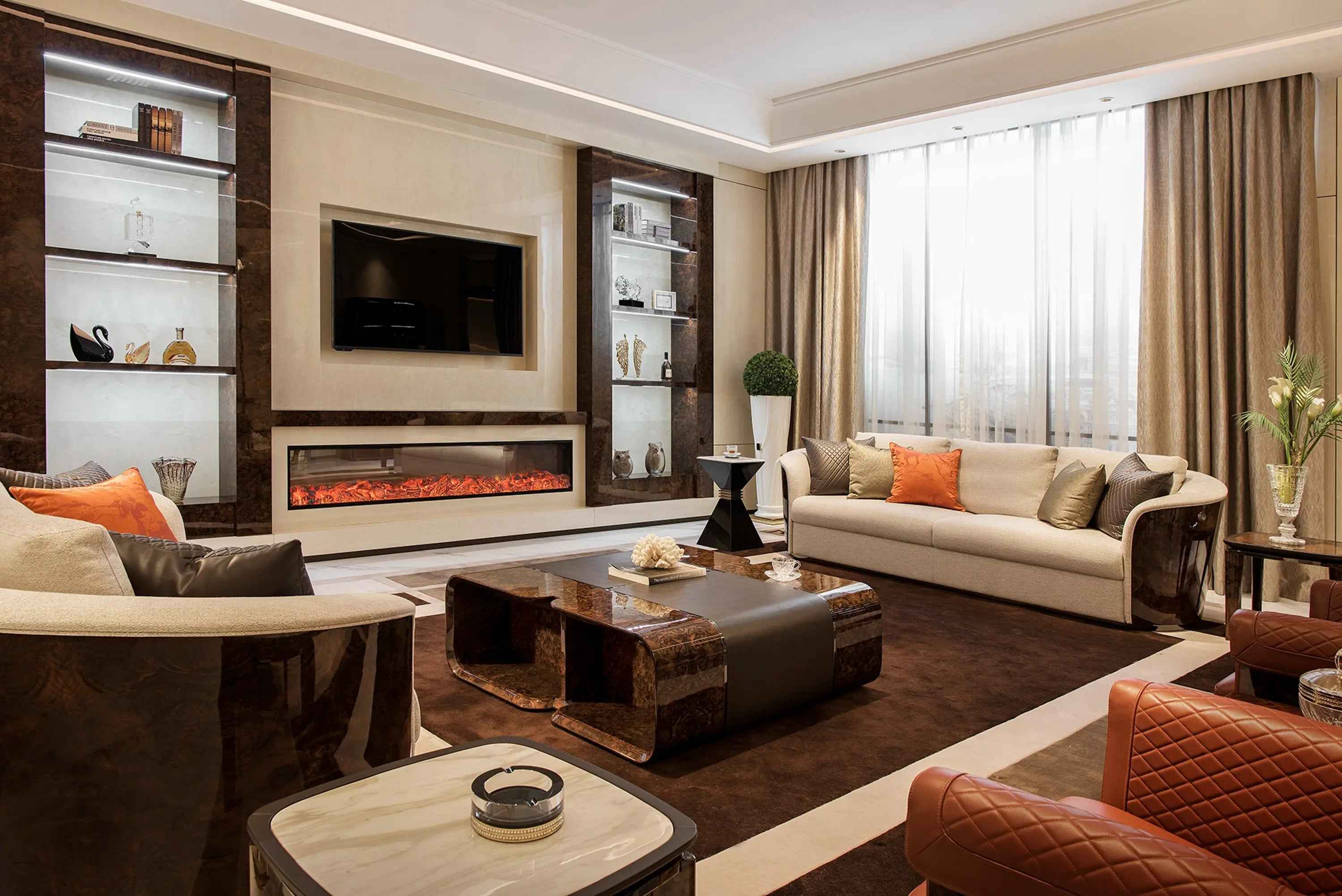 Contemporary Bentwood Bentley style Kingswood Sofa with walnut Wood Veneer Finish for Stylish Living W006SF2B Sofa