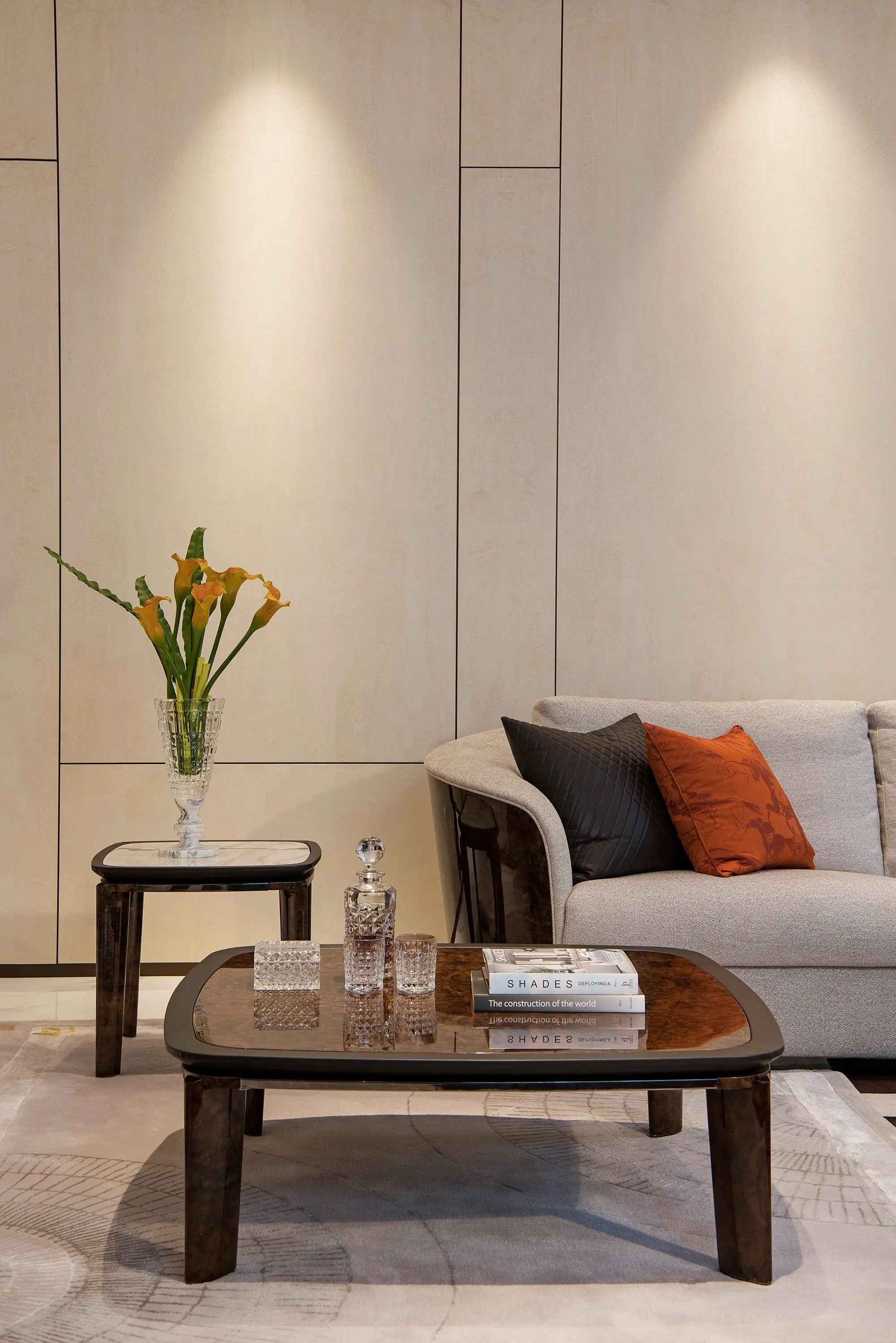 Contemporary Bentwood Bentley style Kingswood Sofa with walnut Wood Veneer Finish for Stylish Living W006SF2B Sofa