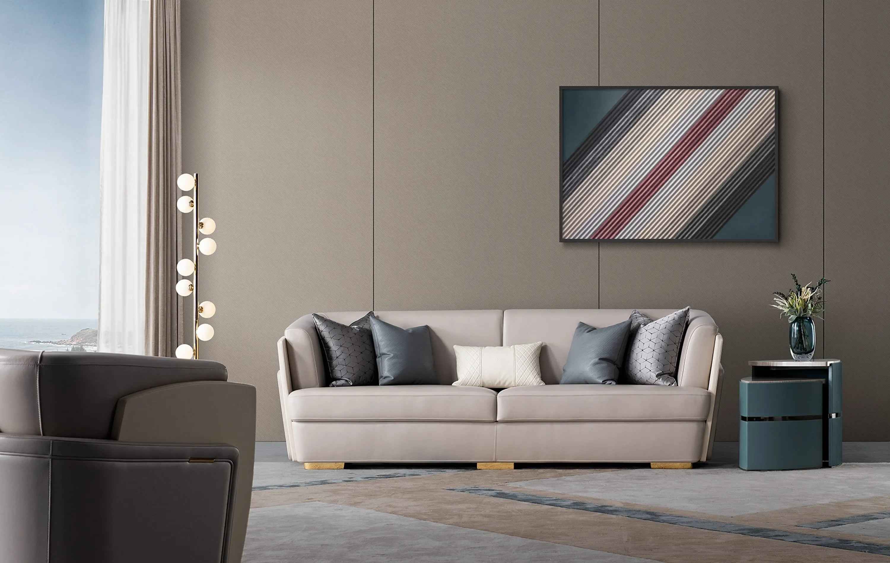 Contemporary Living Room Modern W021H6 Turri style Madison Coffee Table Tea table Coner table