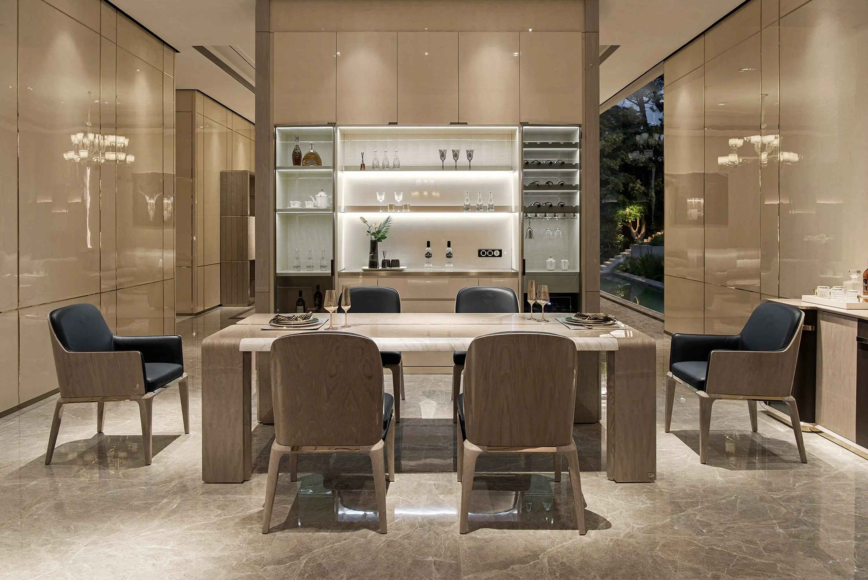 Contemporary Luxury Wood Veneer Dining Chair W009D6 Bentley style Morley dining chair,Leisure Chair, Single Chair