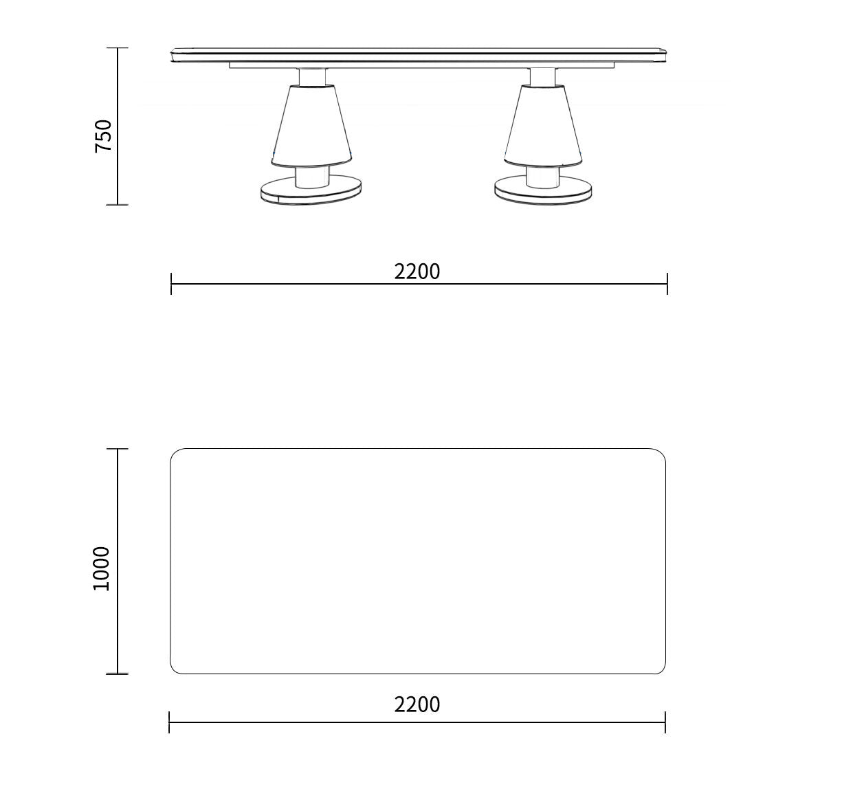 DA3-069-1 Long Dining Table luxury stone dining table - Chiuchiufurniture