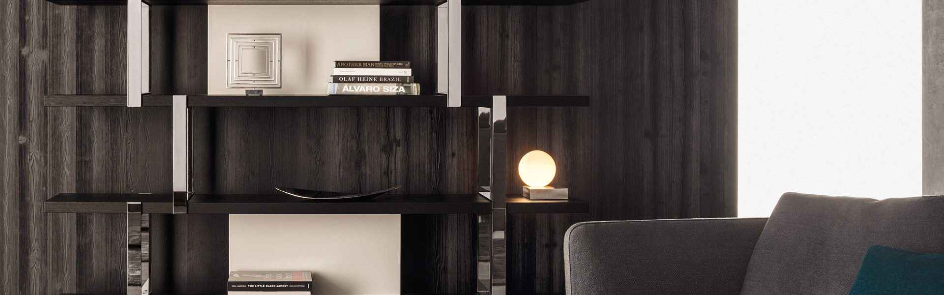 DS-2844 Minimalism Shelf E1 grade plate imported smoked veneer