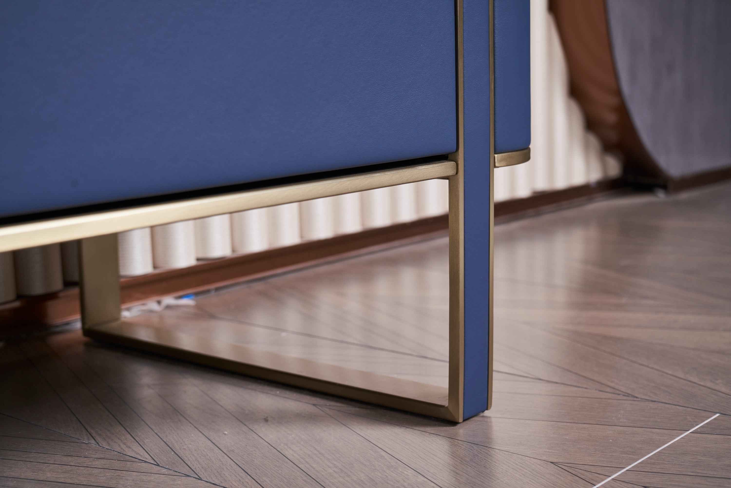 Light Luxury Leather Marble DH3-057-1 Floor Cabinet