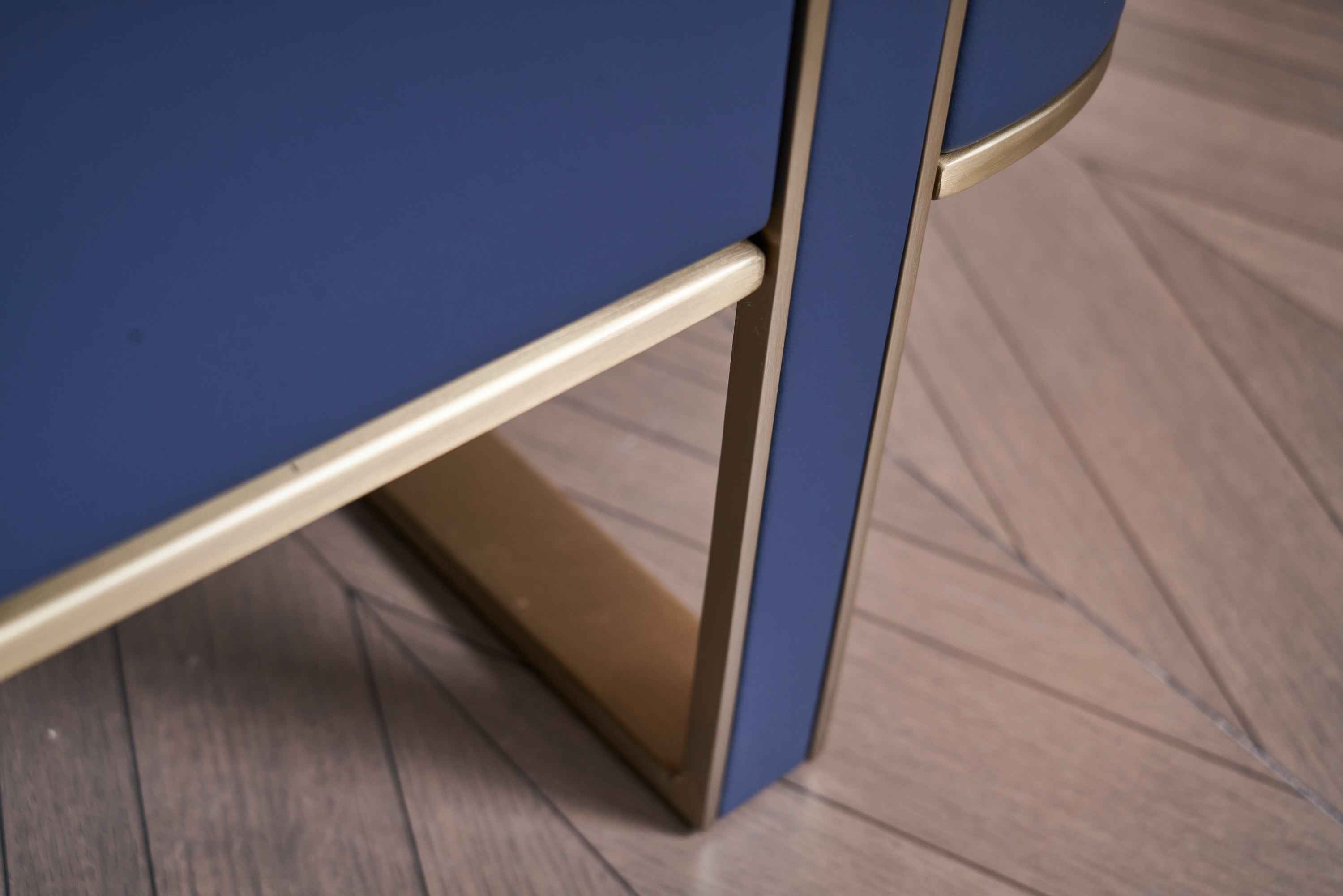 Light Luxury Leather Marble DH3-057-1 Floor Cabinet