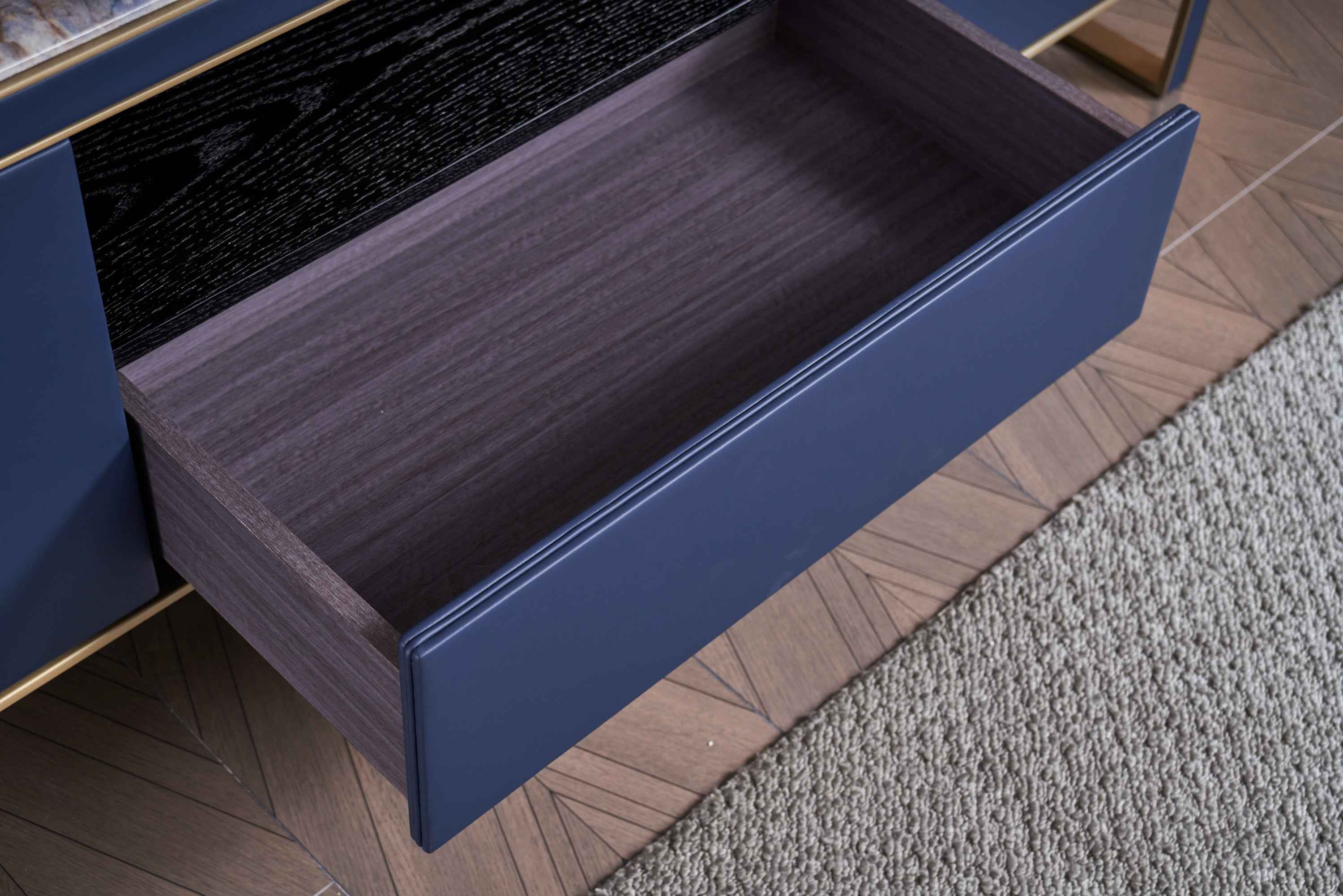 Light Luxury Leather Marble DH3-057-1 Floor Cabinet