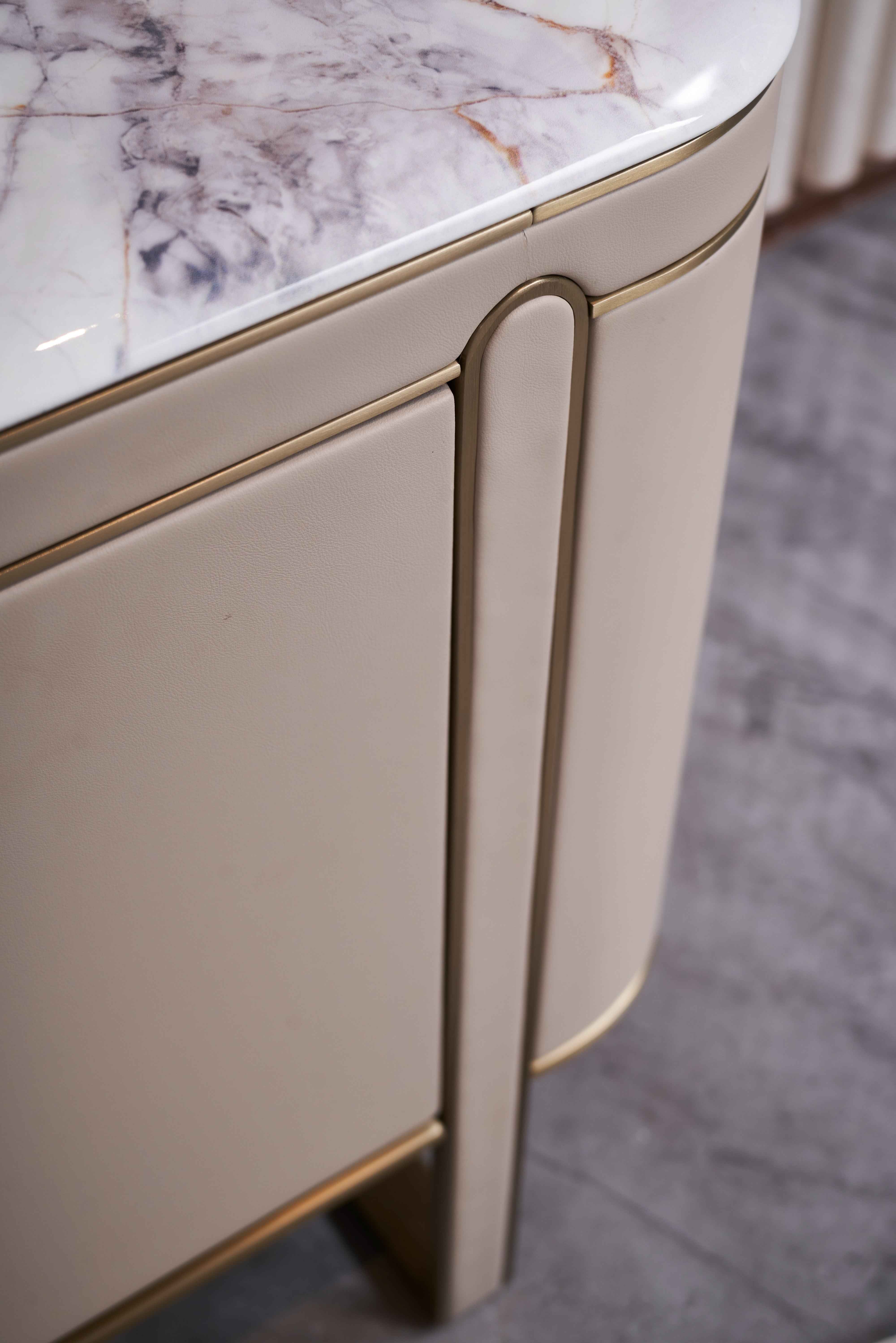 Italian minimalist style floor cabinet DH3-057-4 floor cabinet