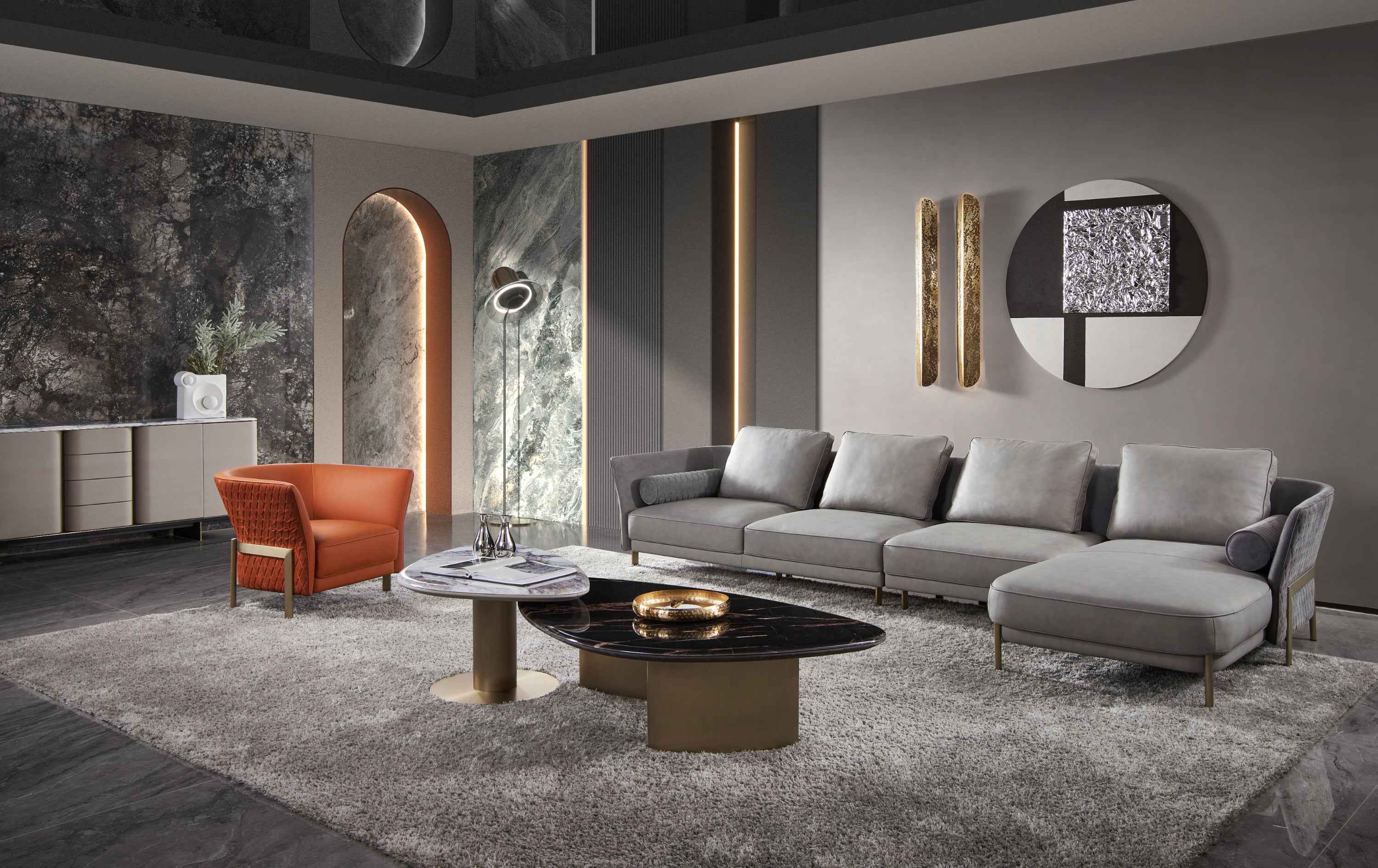 Italian High-end Light Luxury DV3-053-1 Side Cabinet