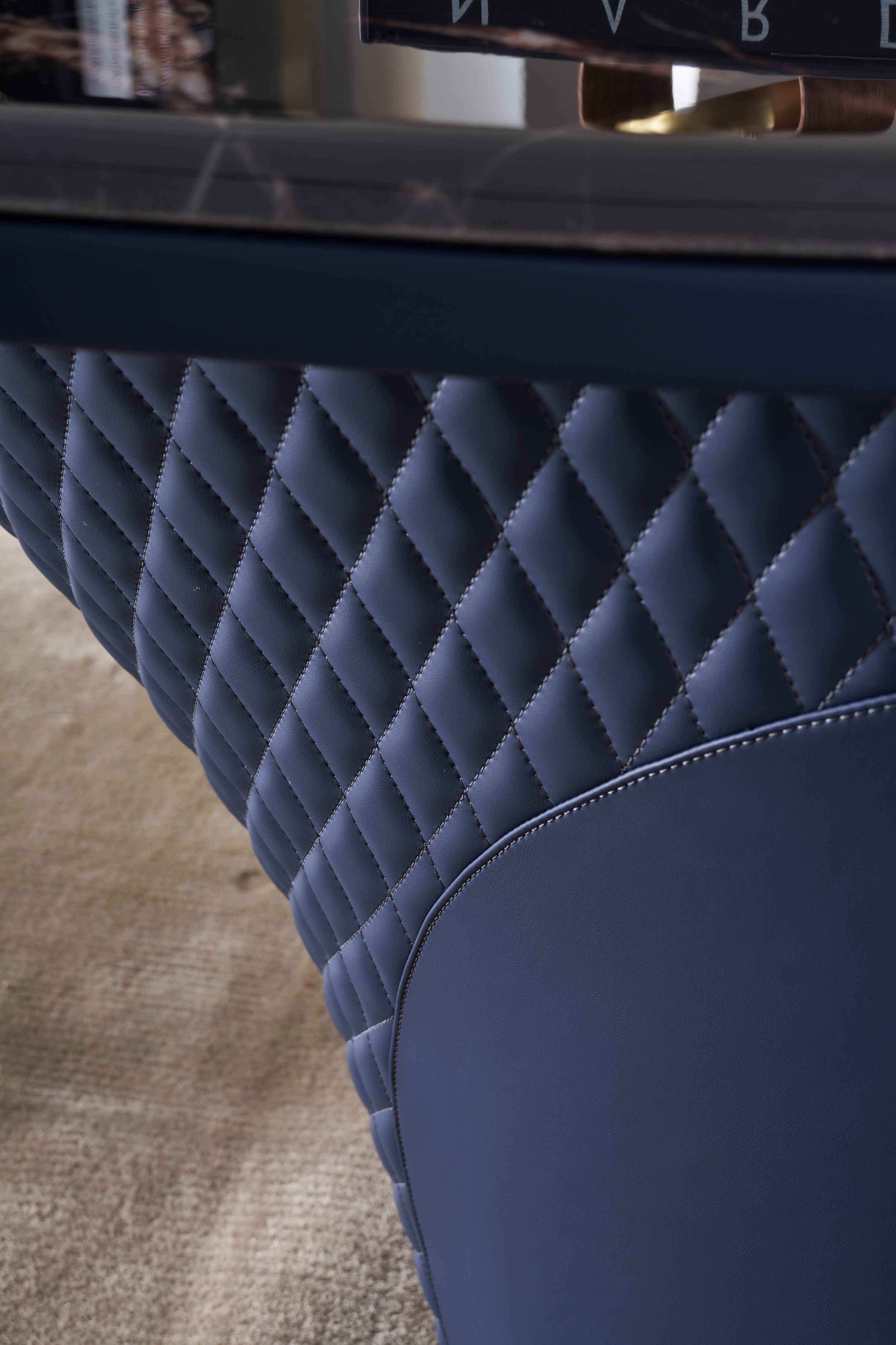 Light Luxury Modern Marble DS3-053-1 Shaped Desk,Boss Table , Office Table