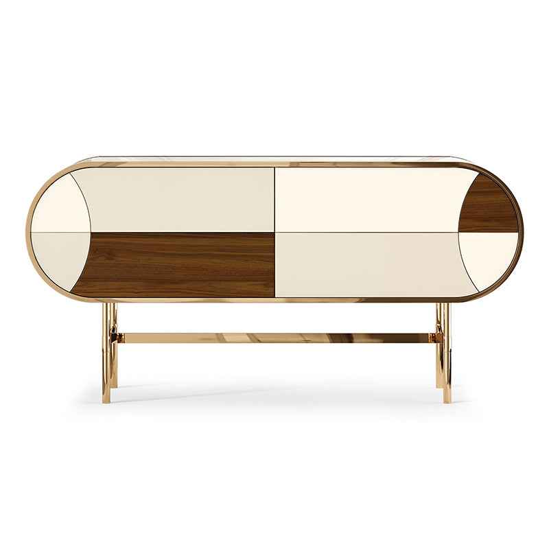 GL-133 Geometric Colour Blocking Entryway Cabinet