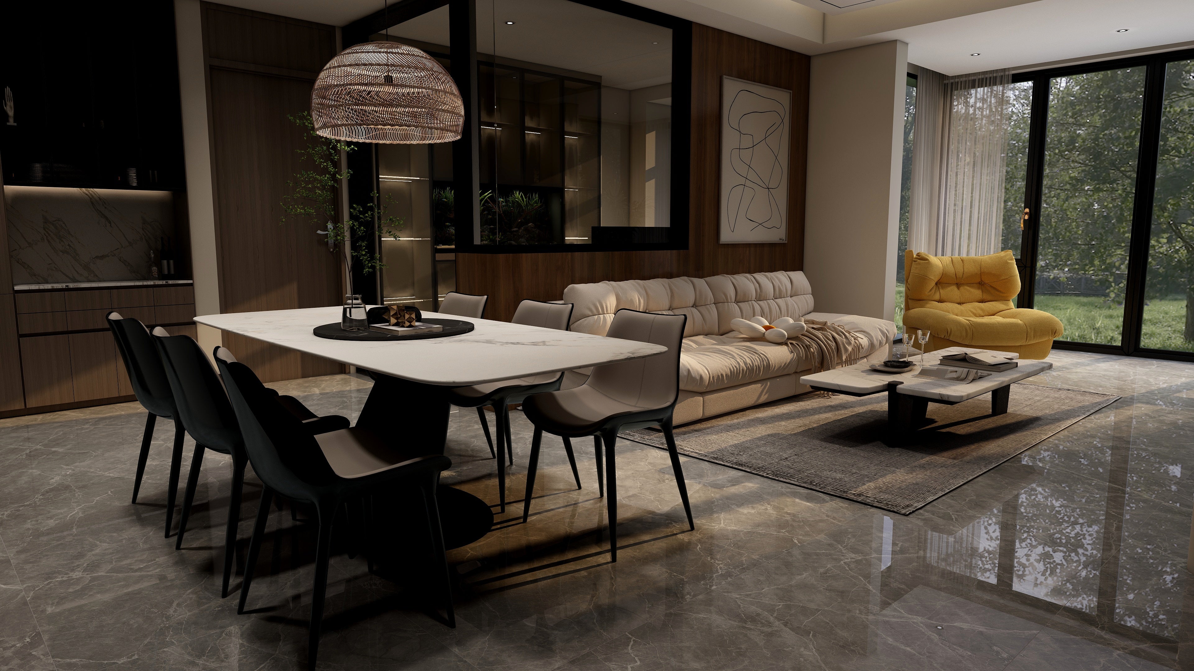 HC-2162-1 Unusual coffee table - Chiuchiufurniture