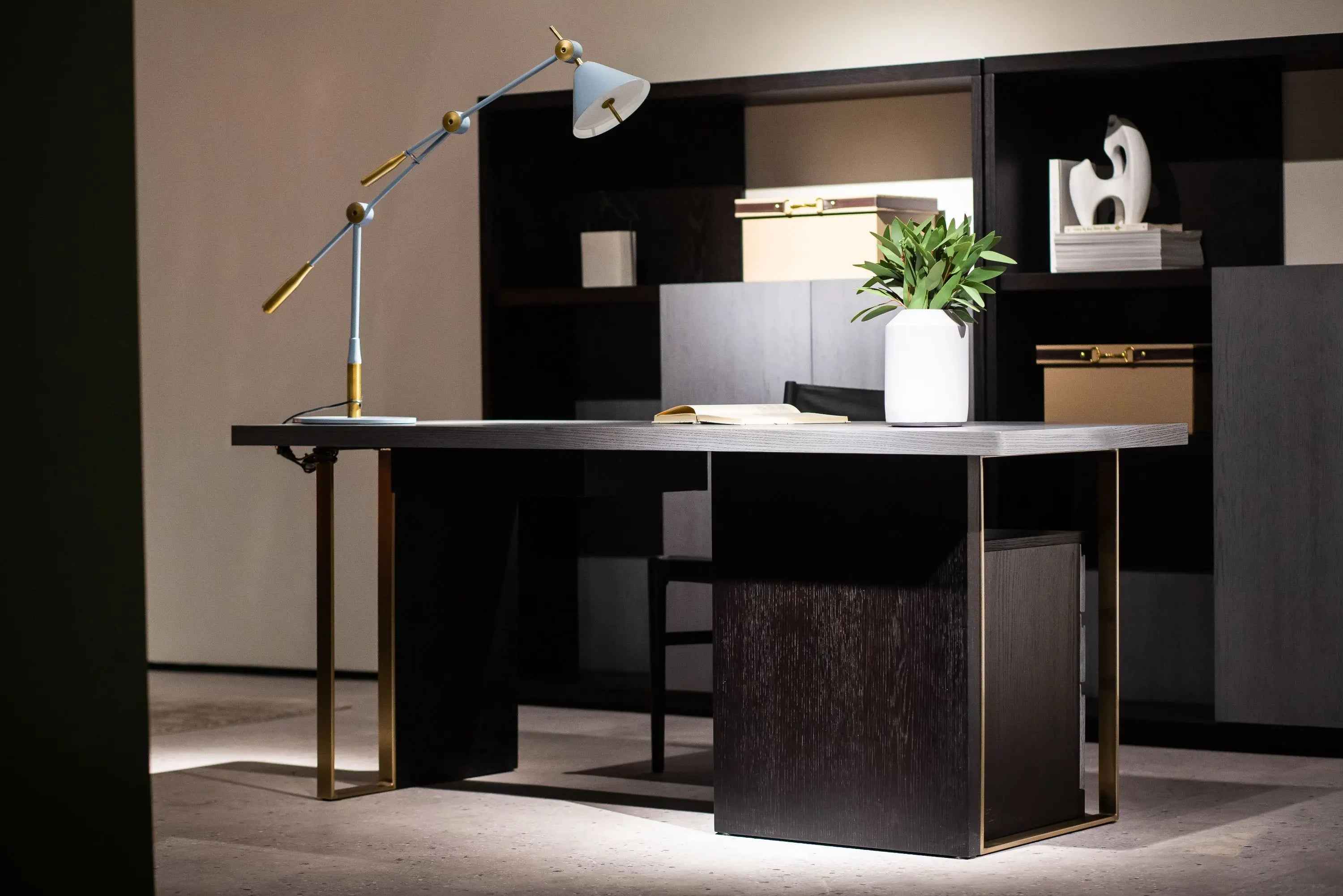 Bookcase Desk HS-1801-2: Stylish and Functional Storage Solution